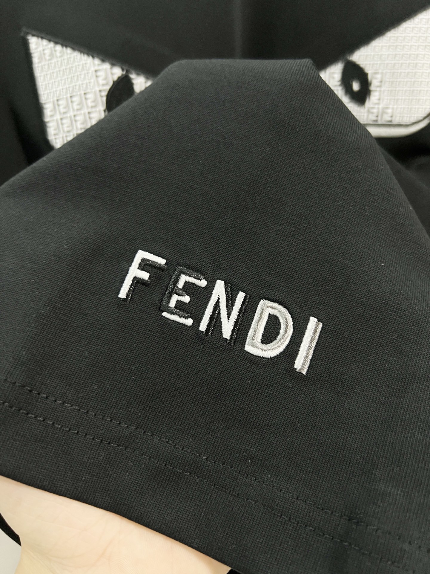 Fendi Big Eyes T-shirt YL Black/White