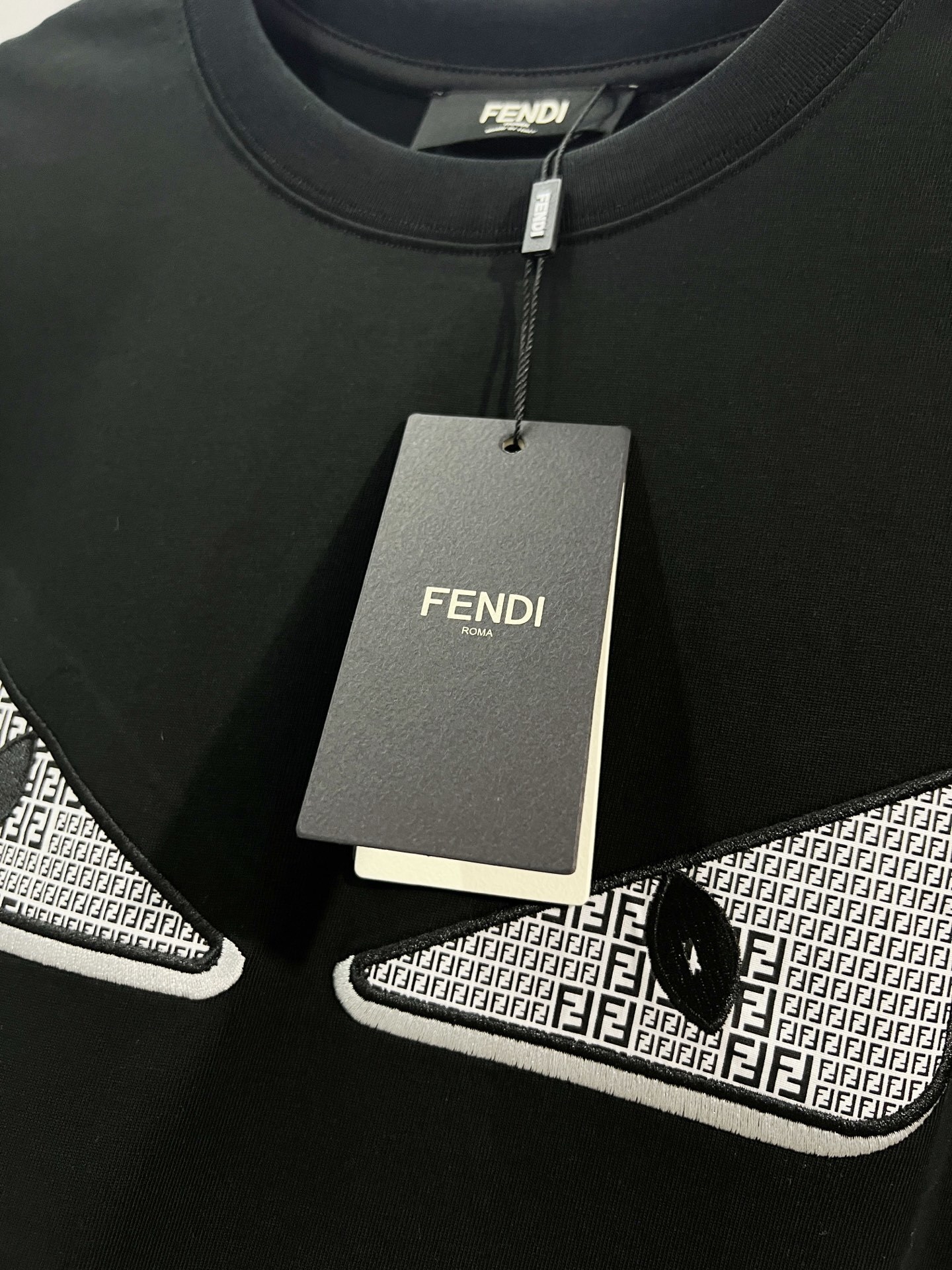 Fendi Big Eyes T-shirt YL Black/White