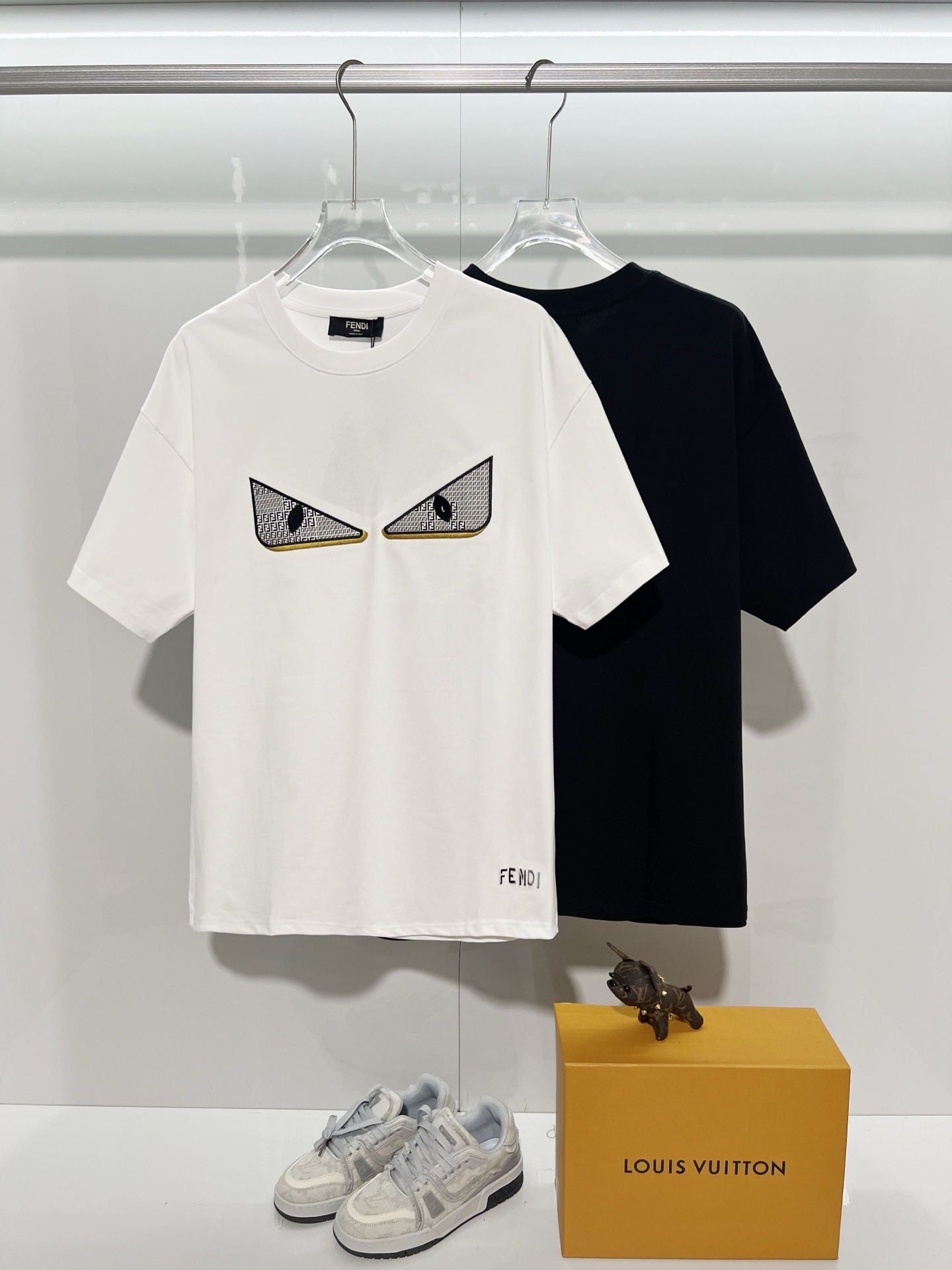 Fendi Big Eyes T-shirt YL Black/White