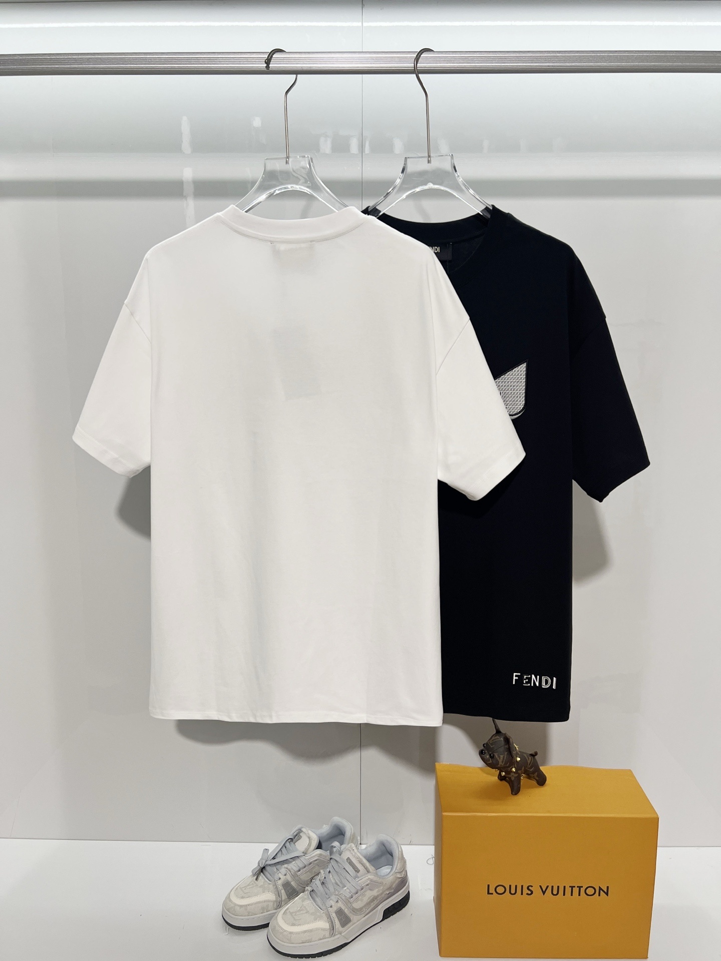 Fendi Big Eyes T-shirt YL Black/White
