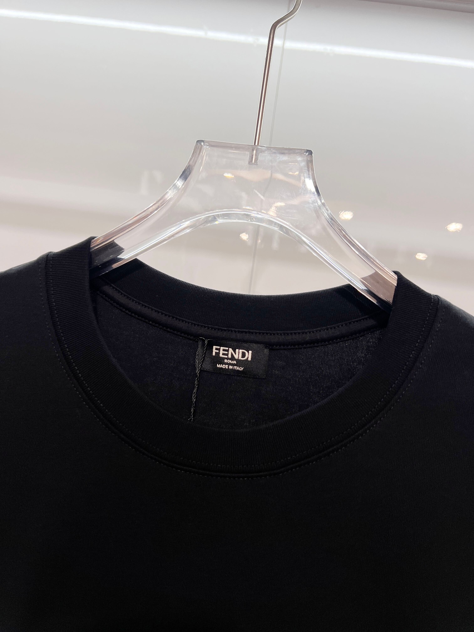 Fendi Brown Yellow Letter T-shirt YL Black/White