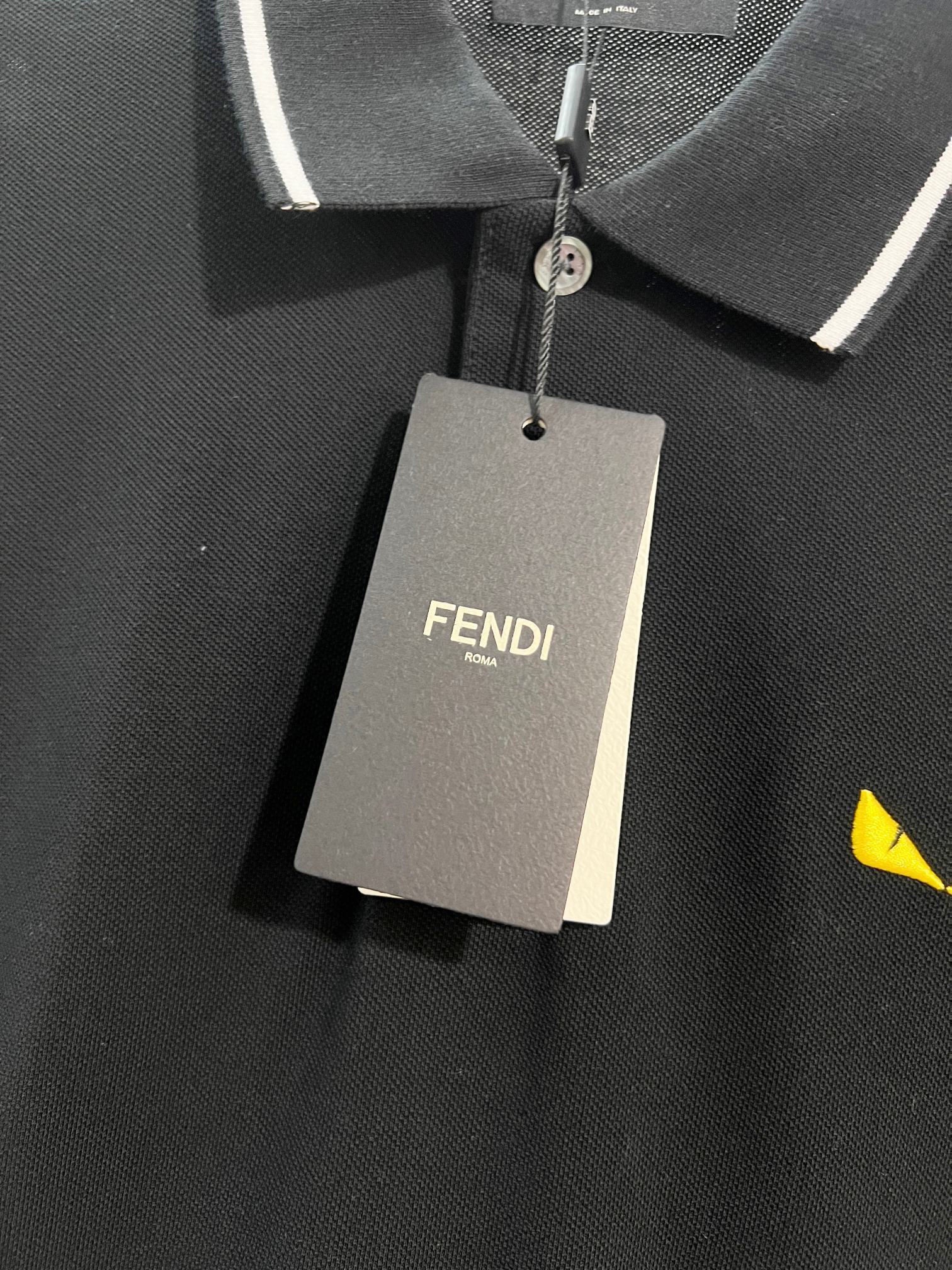 Fendi Casual Polo Shirt YL Black