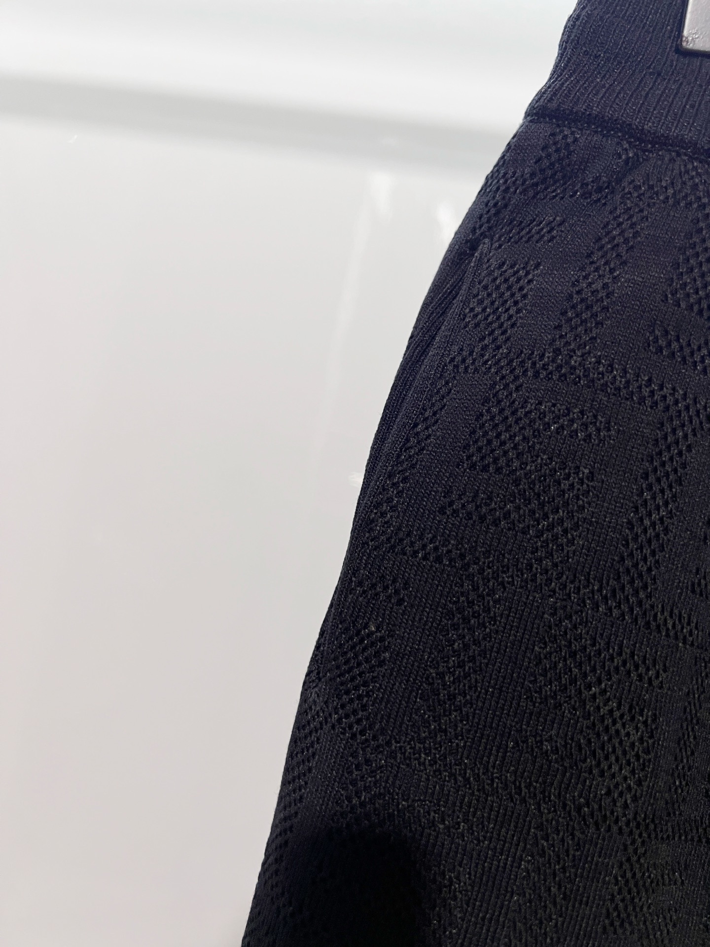 Fendi Dark Pattern 2026 SS Knitted Shorts YL Black