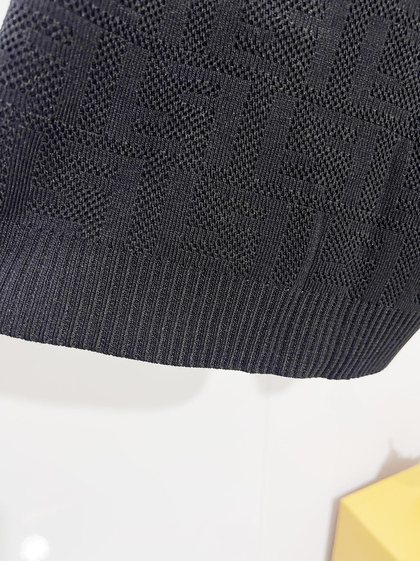 Fendi Dark Pattern 2026 SS Knitted Shorts YL Black