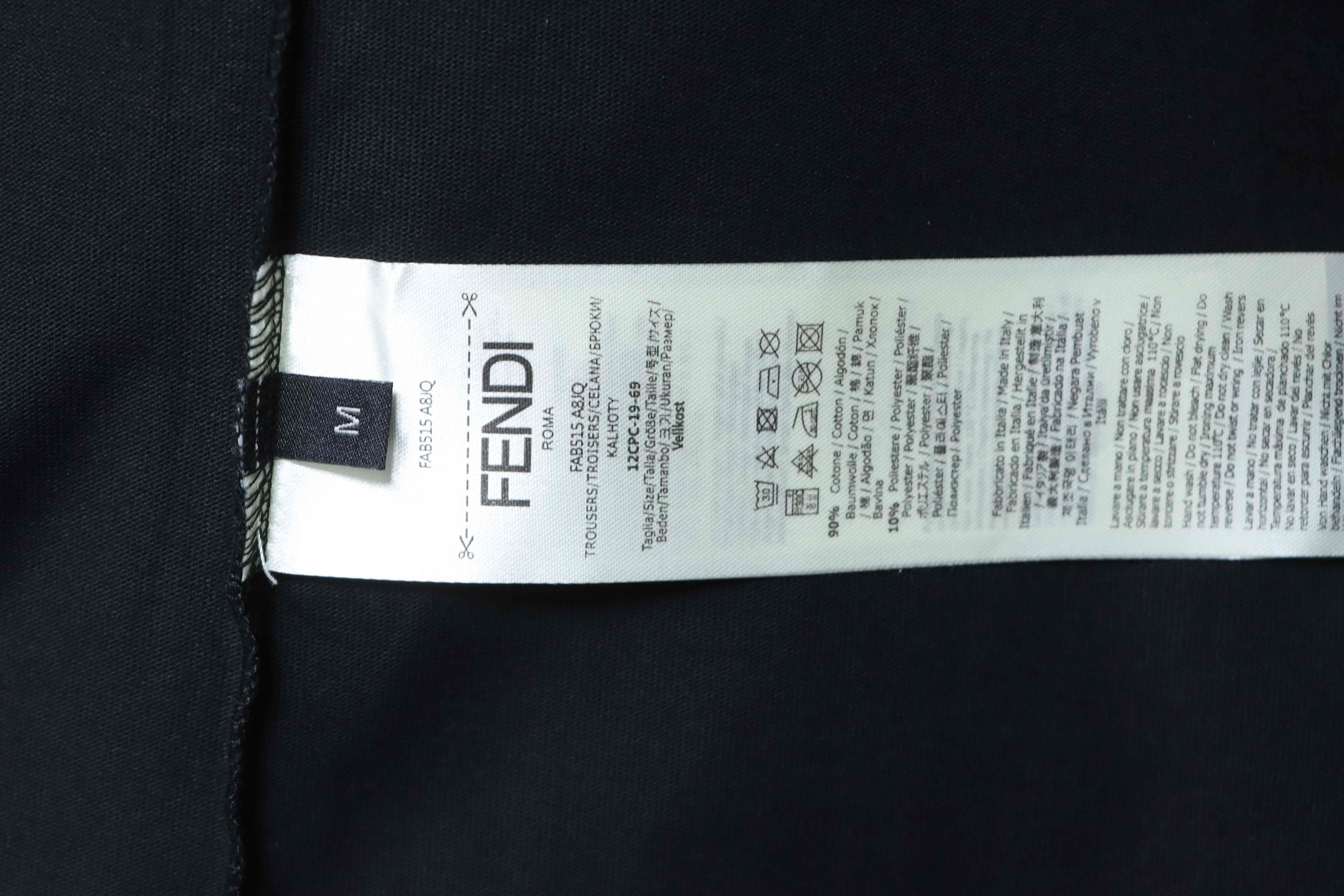 Fendi Embroidered Pet Dog F Letter Logo T-Shirt YL All Black