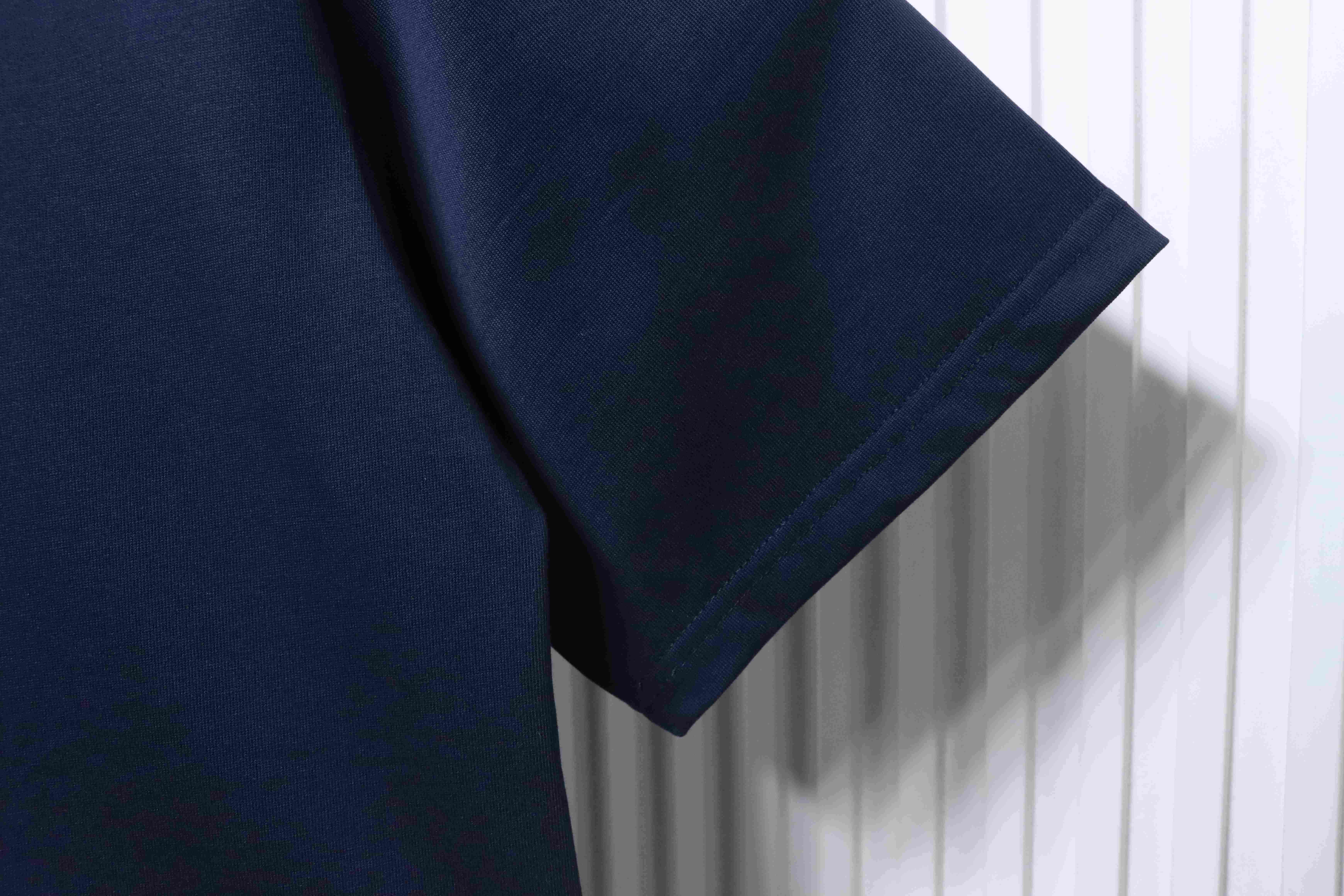 Fendi Embroidered Pet Dog F Letter Logo T-Shirt YL Navy Blue