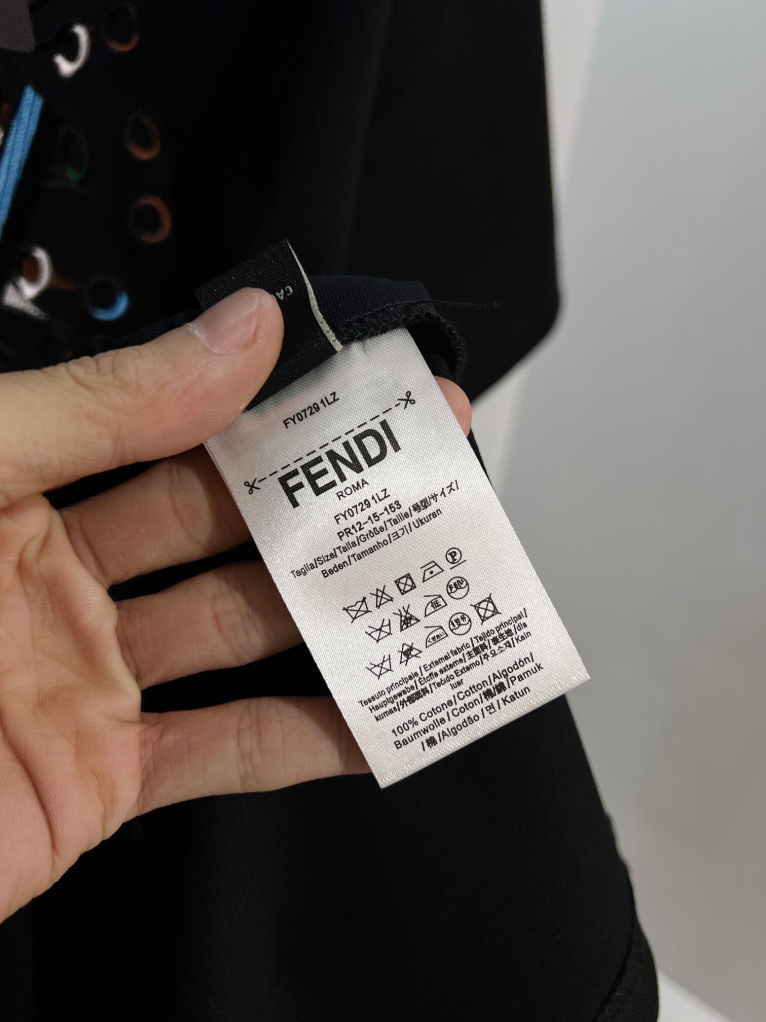 Fendi Explosive Letter T-Shirt YL Black/White