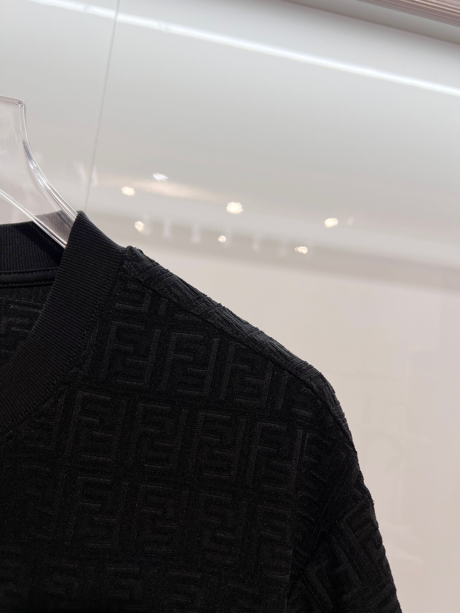 Fendi Full Print Letter T-Shirt YL Black/White