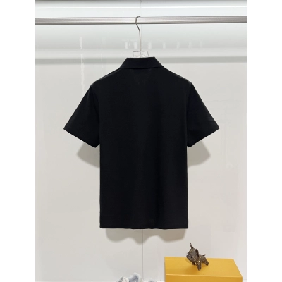 Fendi Lapel Polo Shirt YL Black 02