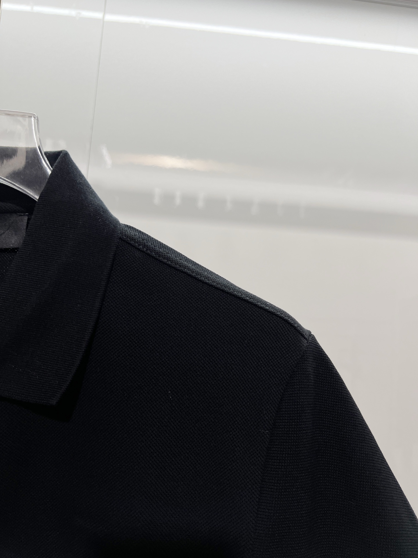 Fendi Lapel Polo Shirt YL Black