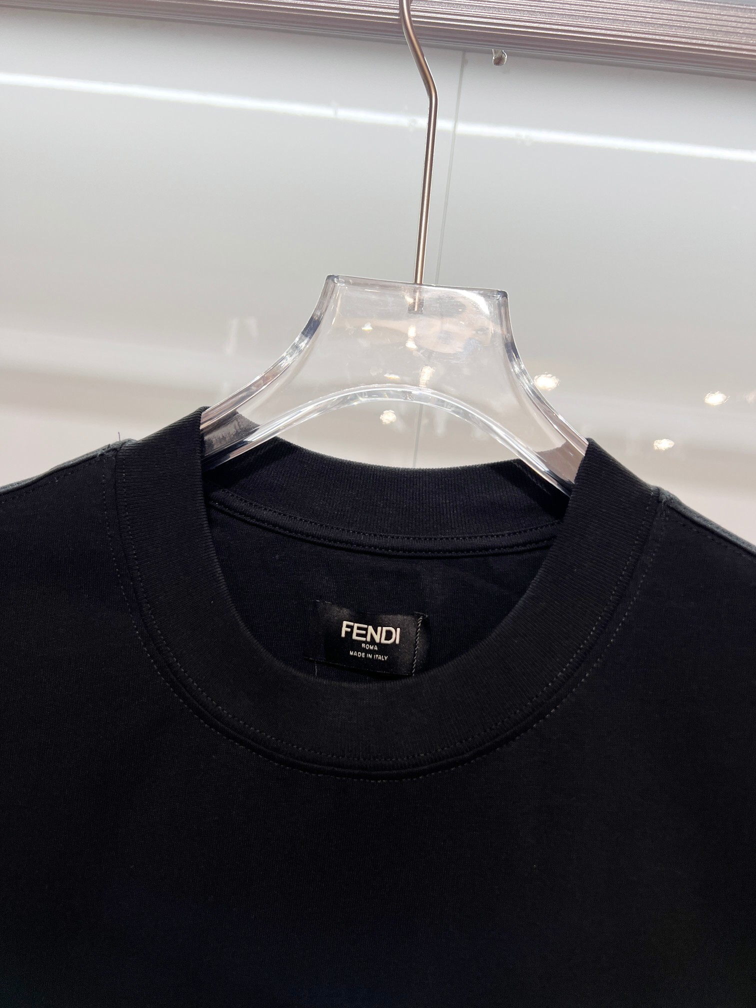 Fendi Pocket Letter T-Shirt YL Black/White
