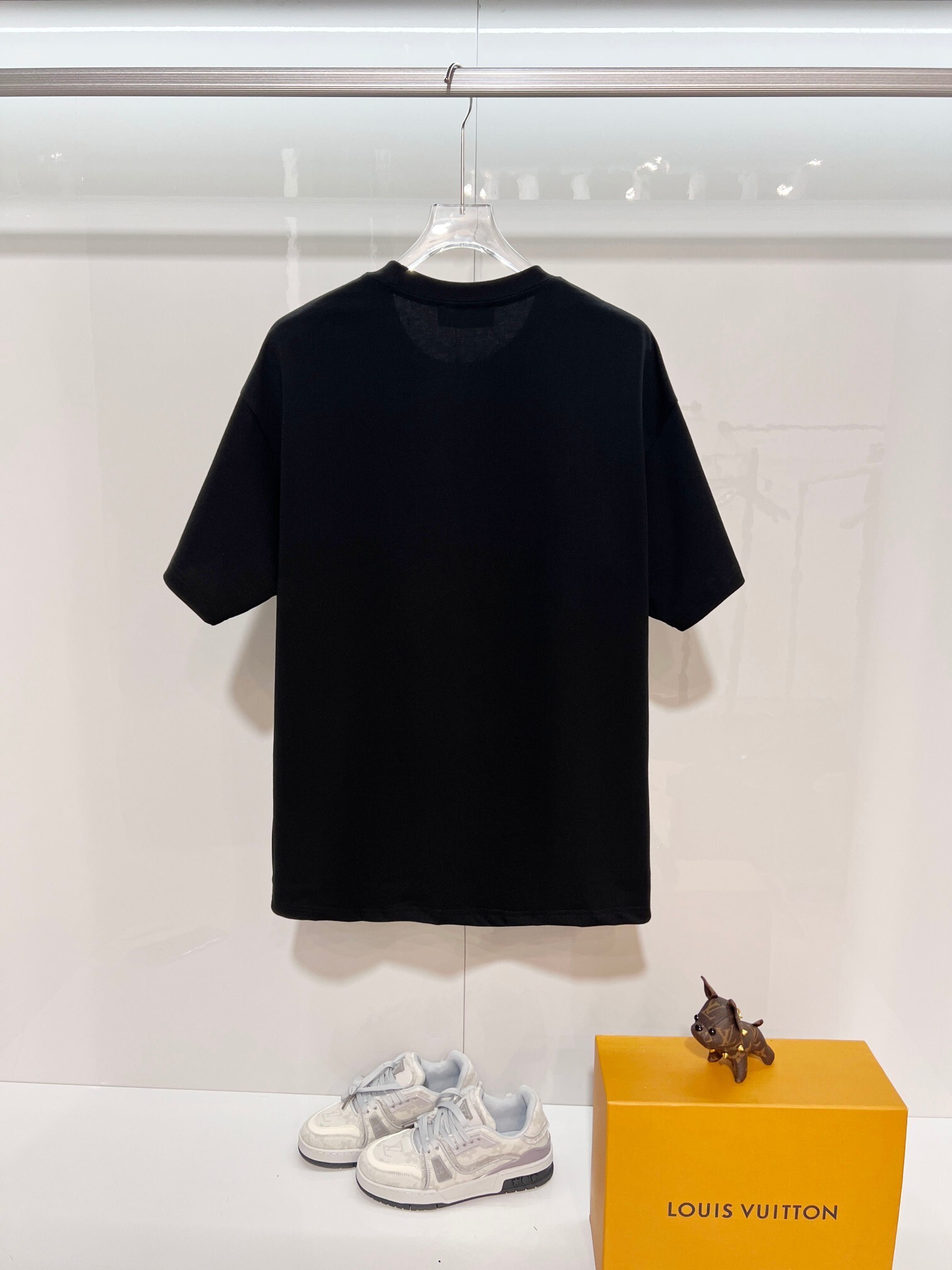 Fendi Rhinestone Letter T-shirt YL Black/White