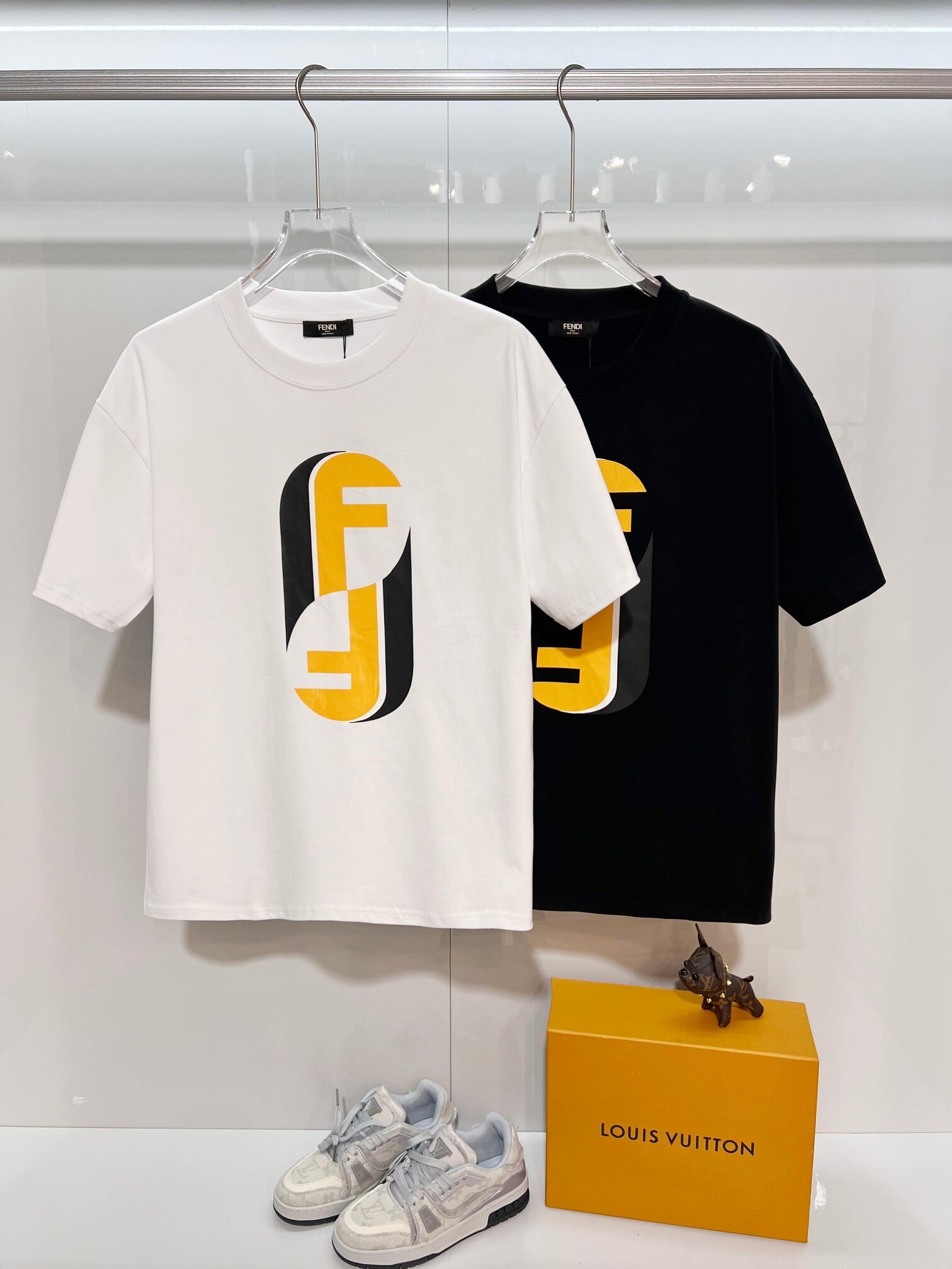 Fendi Tai Chi Double F T-Shirt YL Black/White