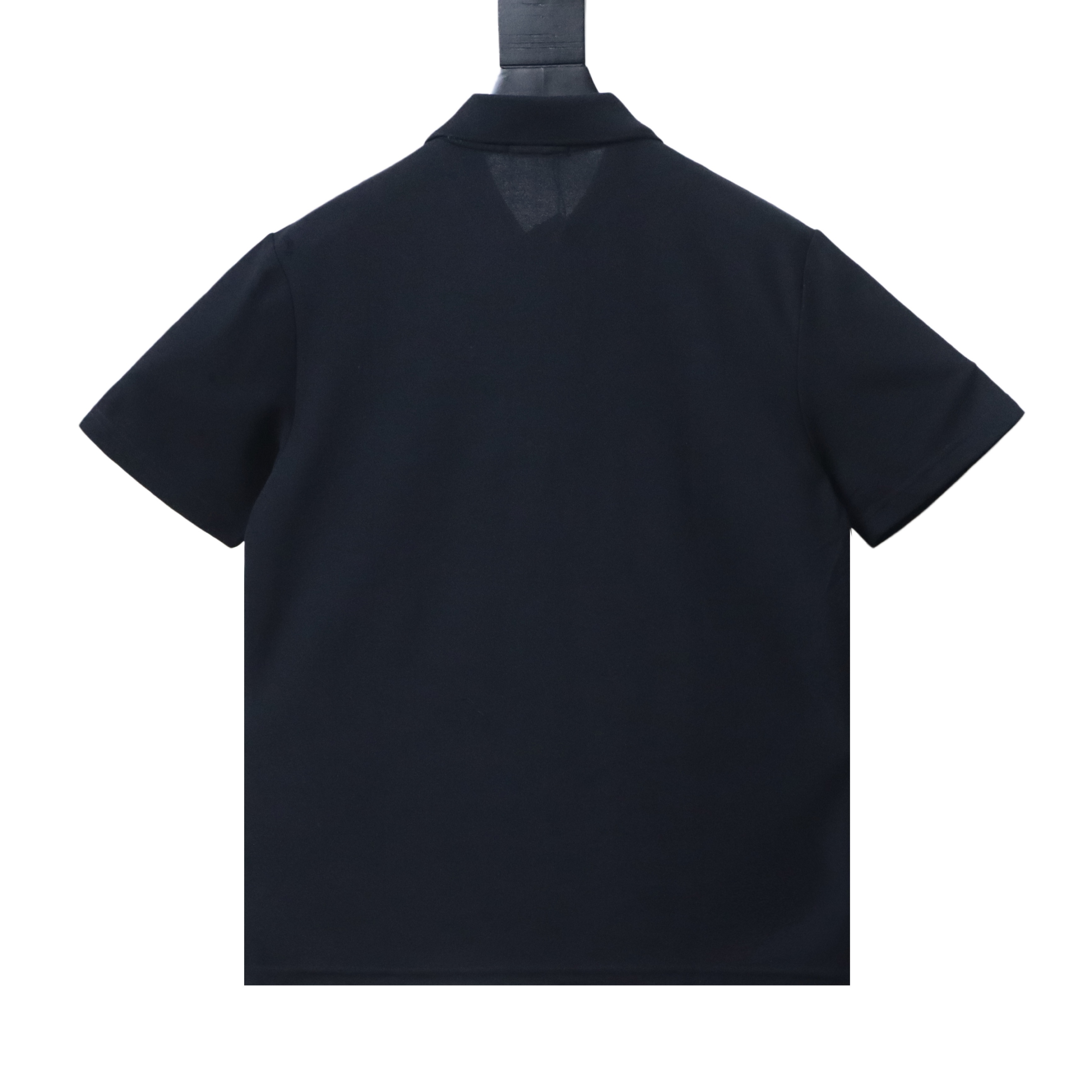 Prada 25ss Metal Triangle Logo Polo T-shirt YL Black/White