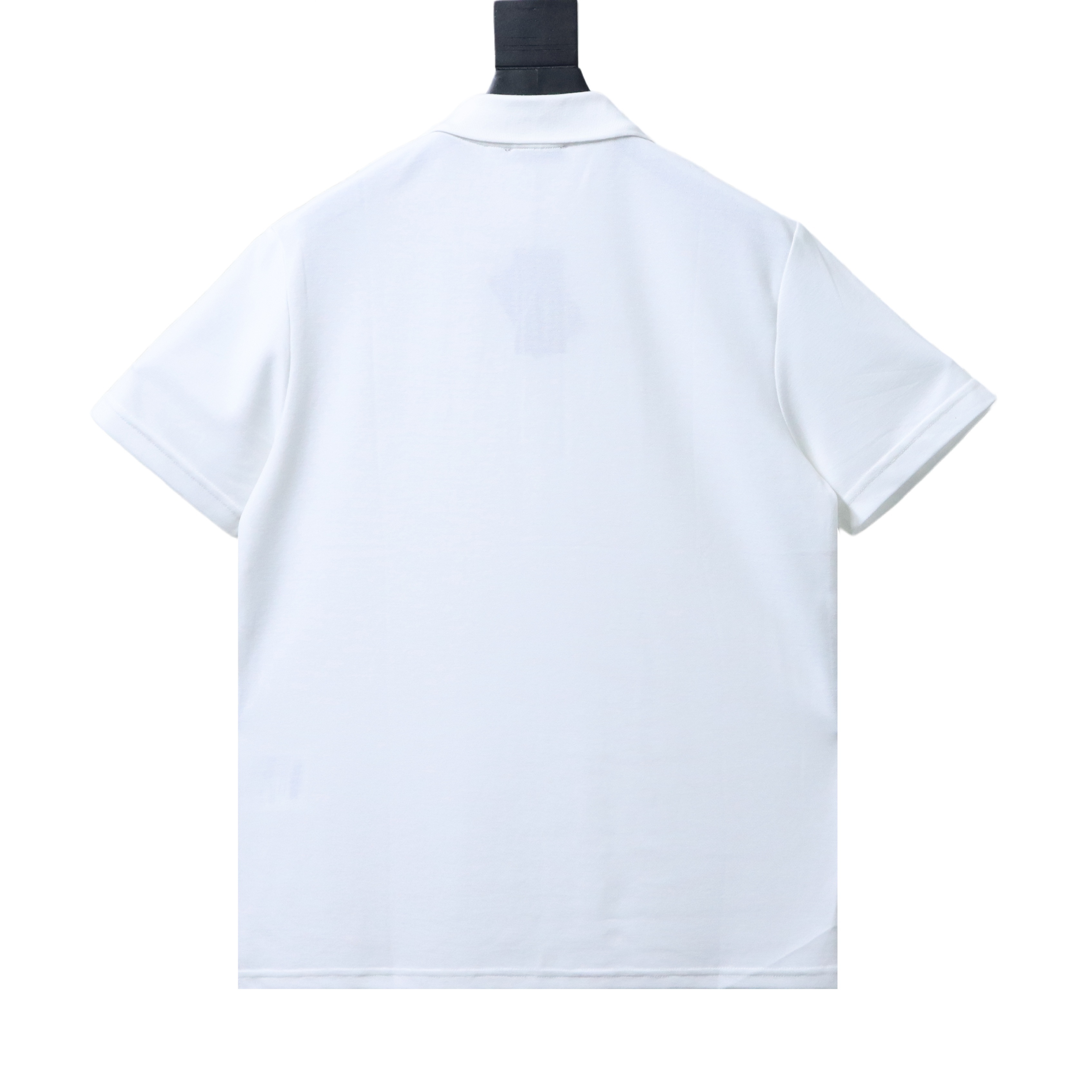 Prada 25ss Metal Triangle Logo Polo T-shirt YL Black/White