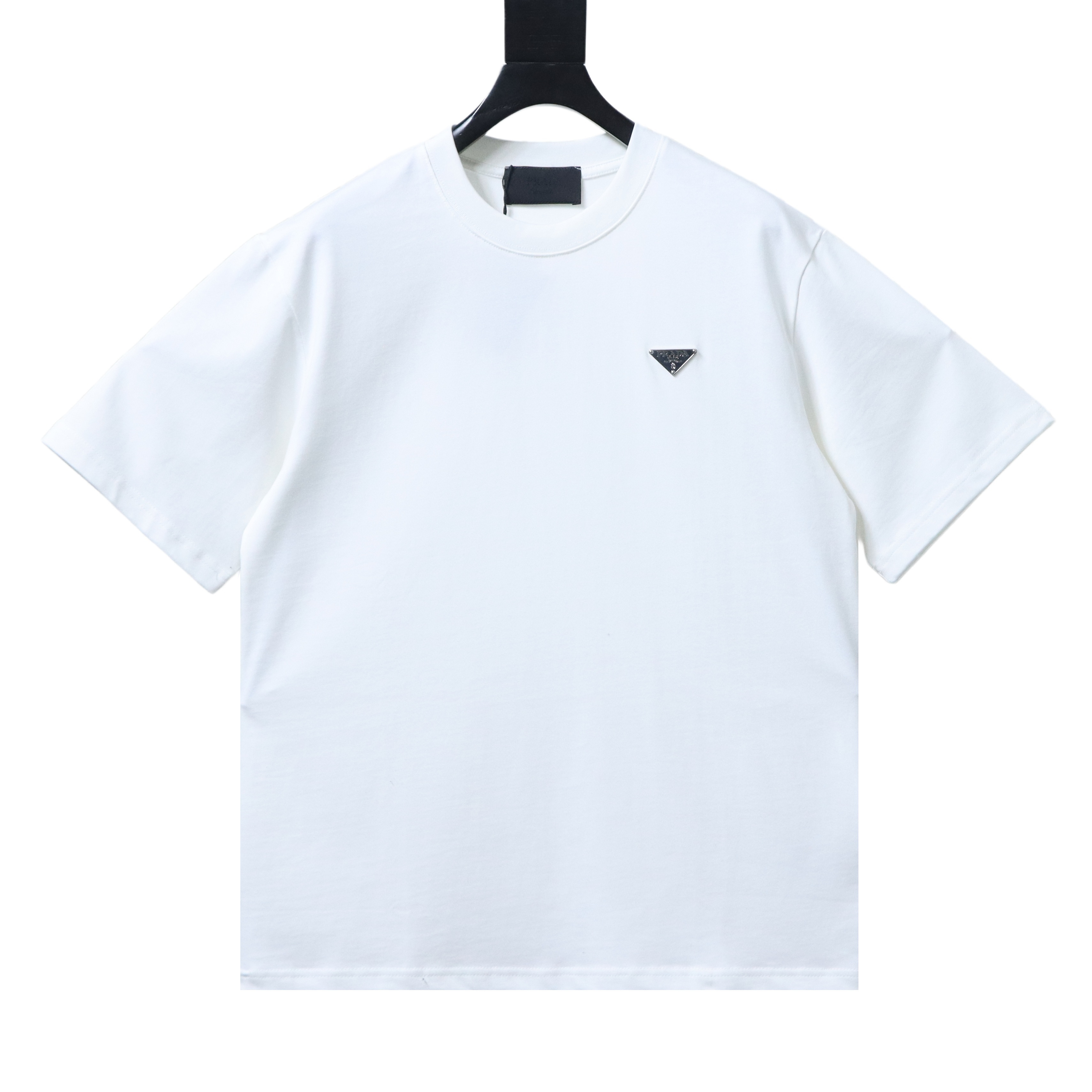 Prada Classic Triangle T-Shirt YL Black/White