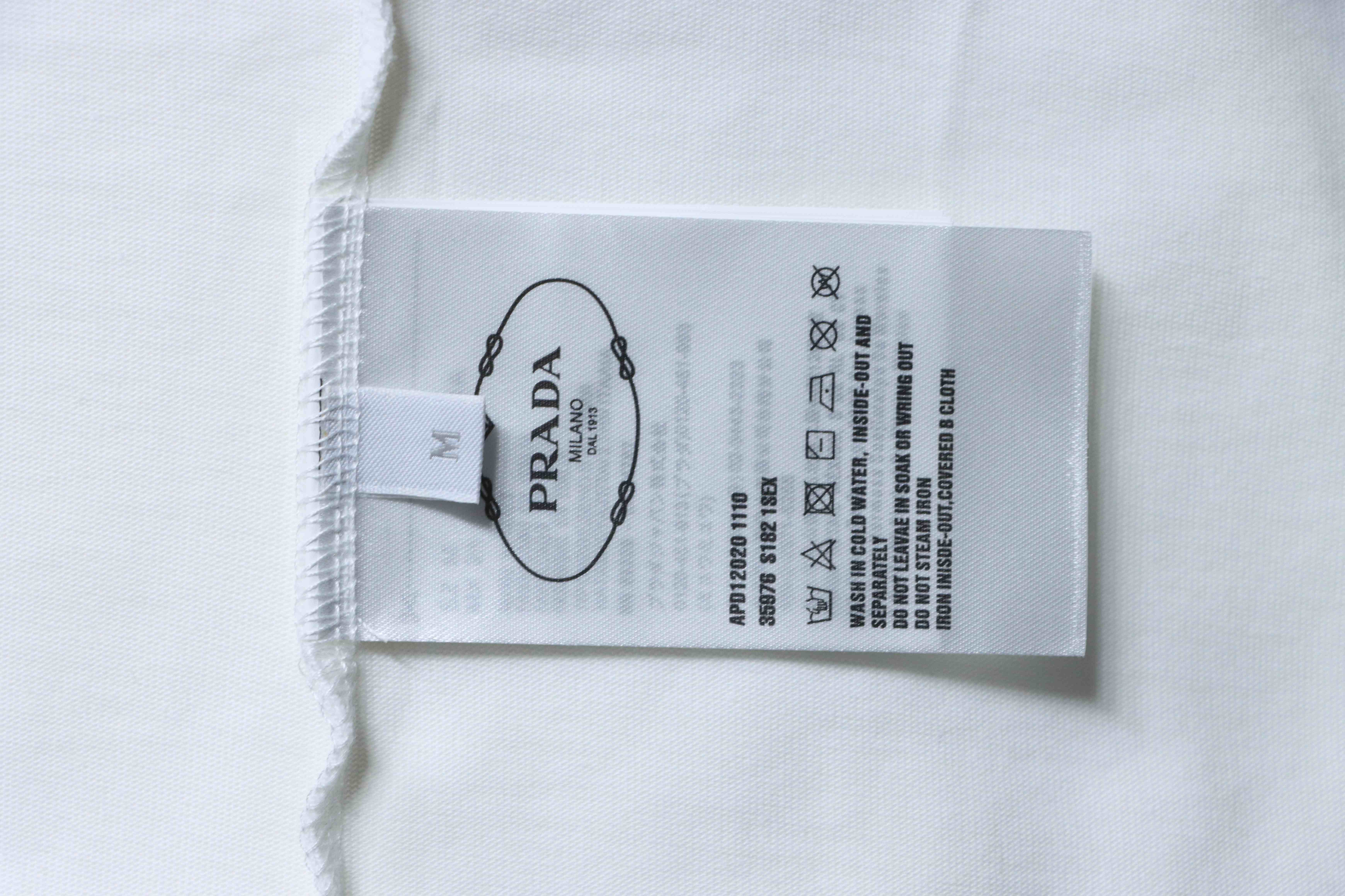 Prada Classic Triangle T-Shirt YL Black/White