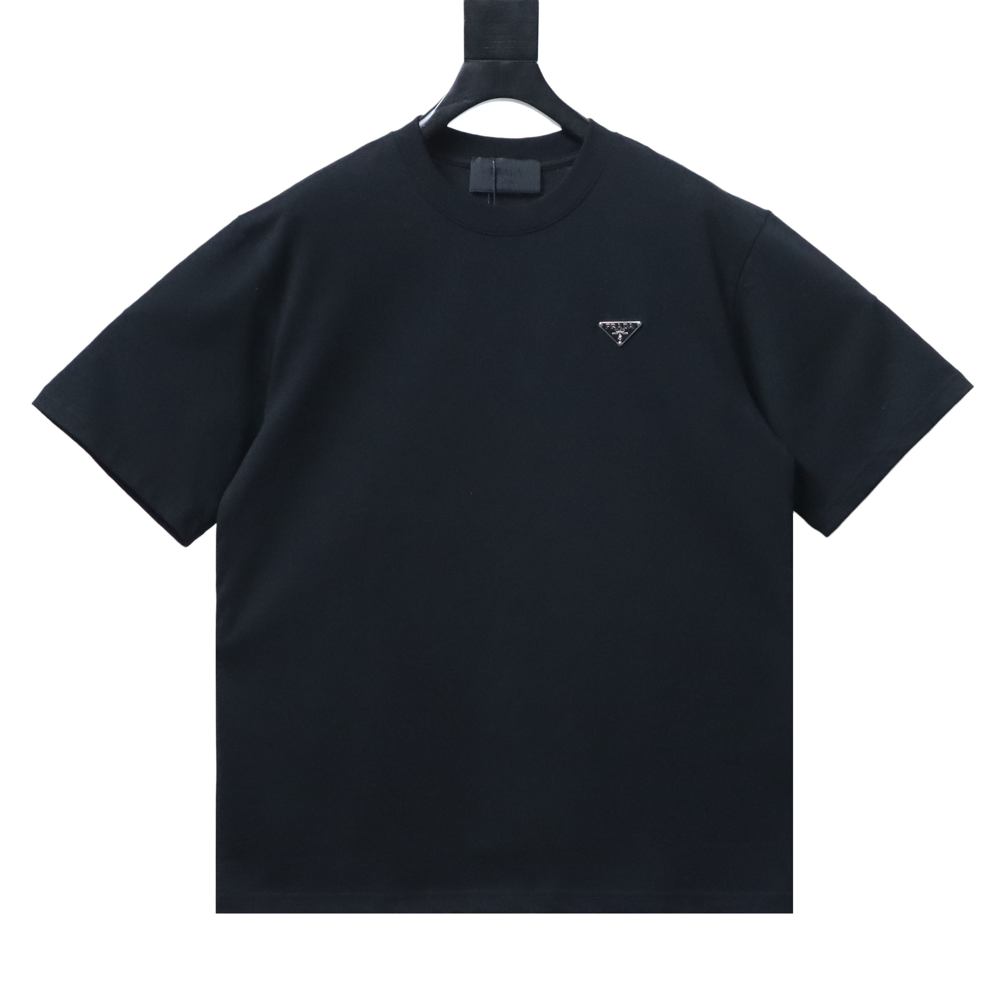 Prada Classic Triangle T-Shirt YL Black/White