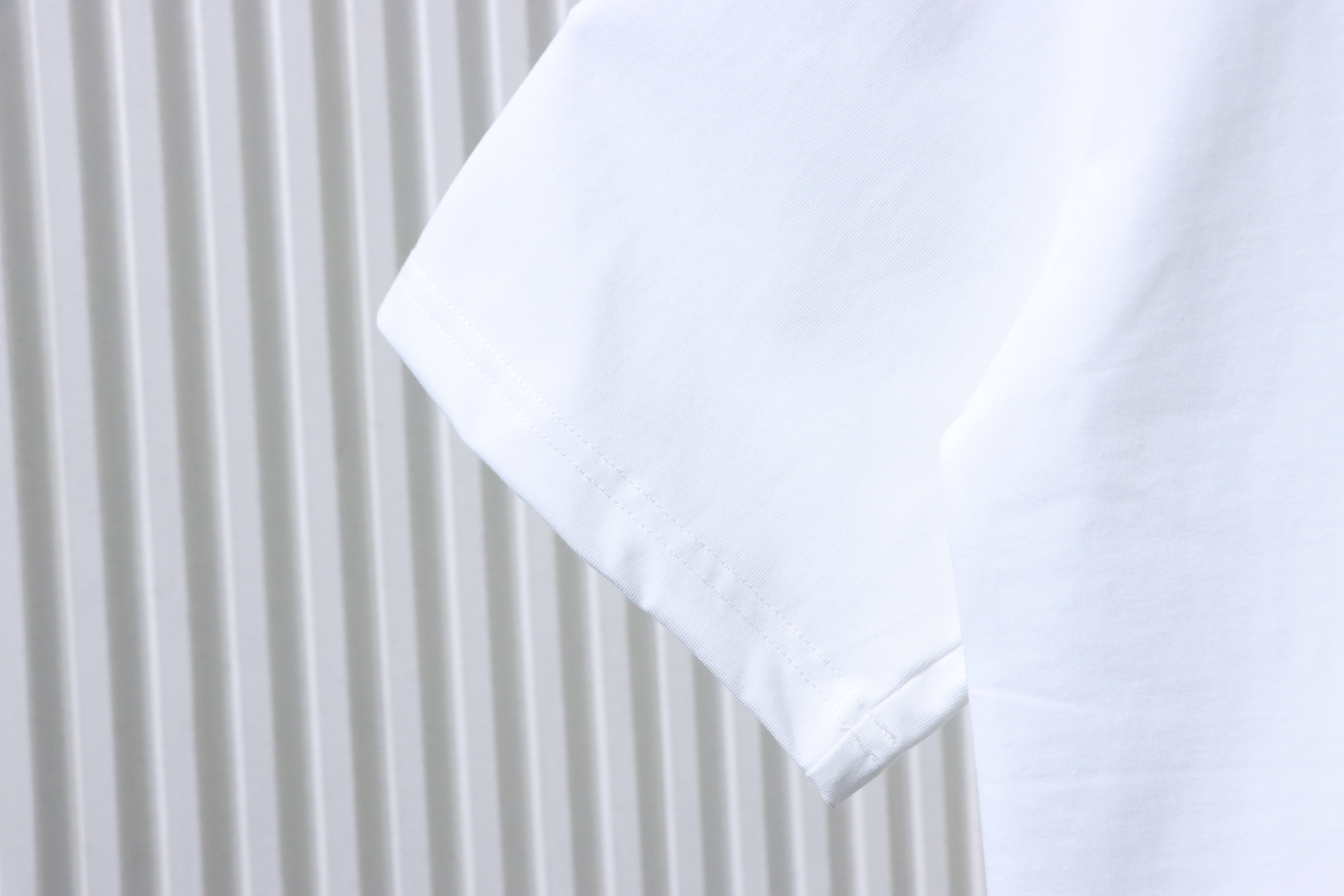 Prada Dark Pattern Logo Embroidered T-Shirt YL Black/White