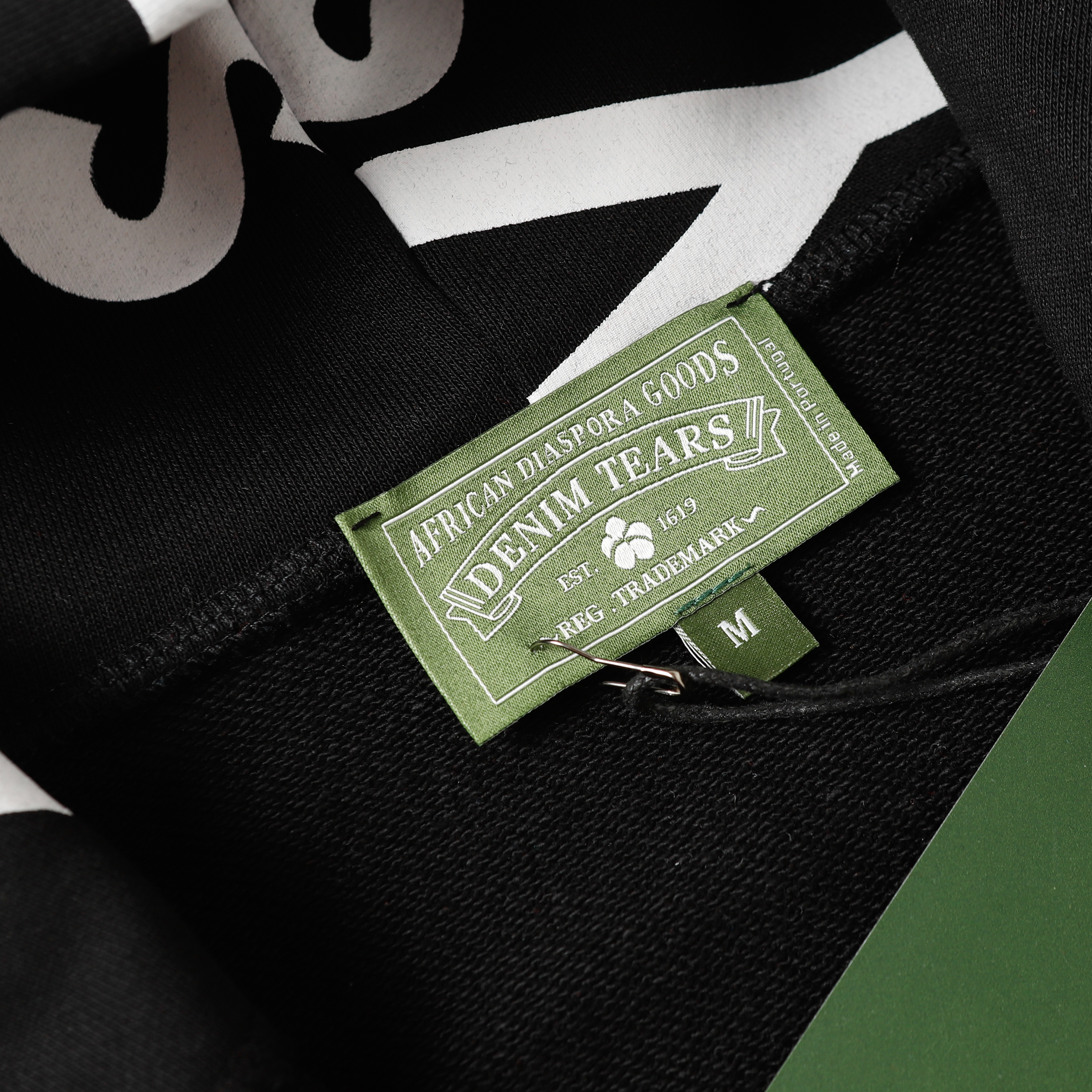 Denim Tears The Cotton Wreath Zipper Hoodie Jacket YL#6666 Black