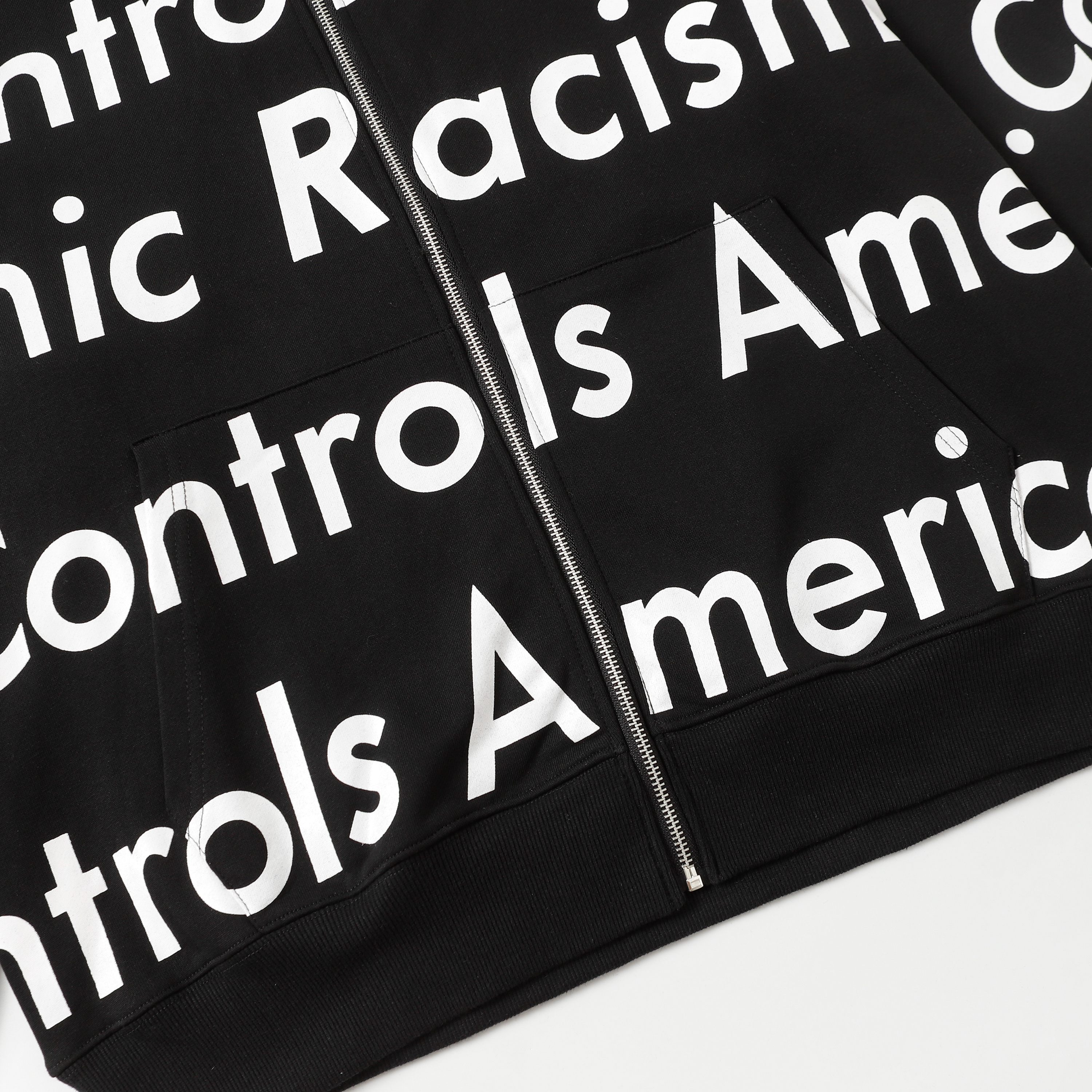 Denim Tears The Cotton Wreath Zipper Hoodie Jacket YL#6666 Black