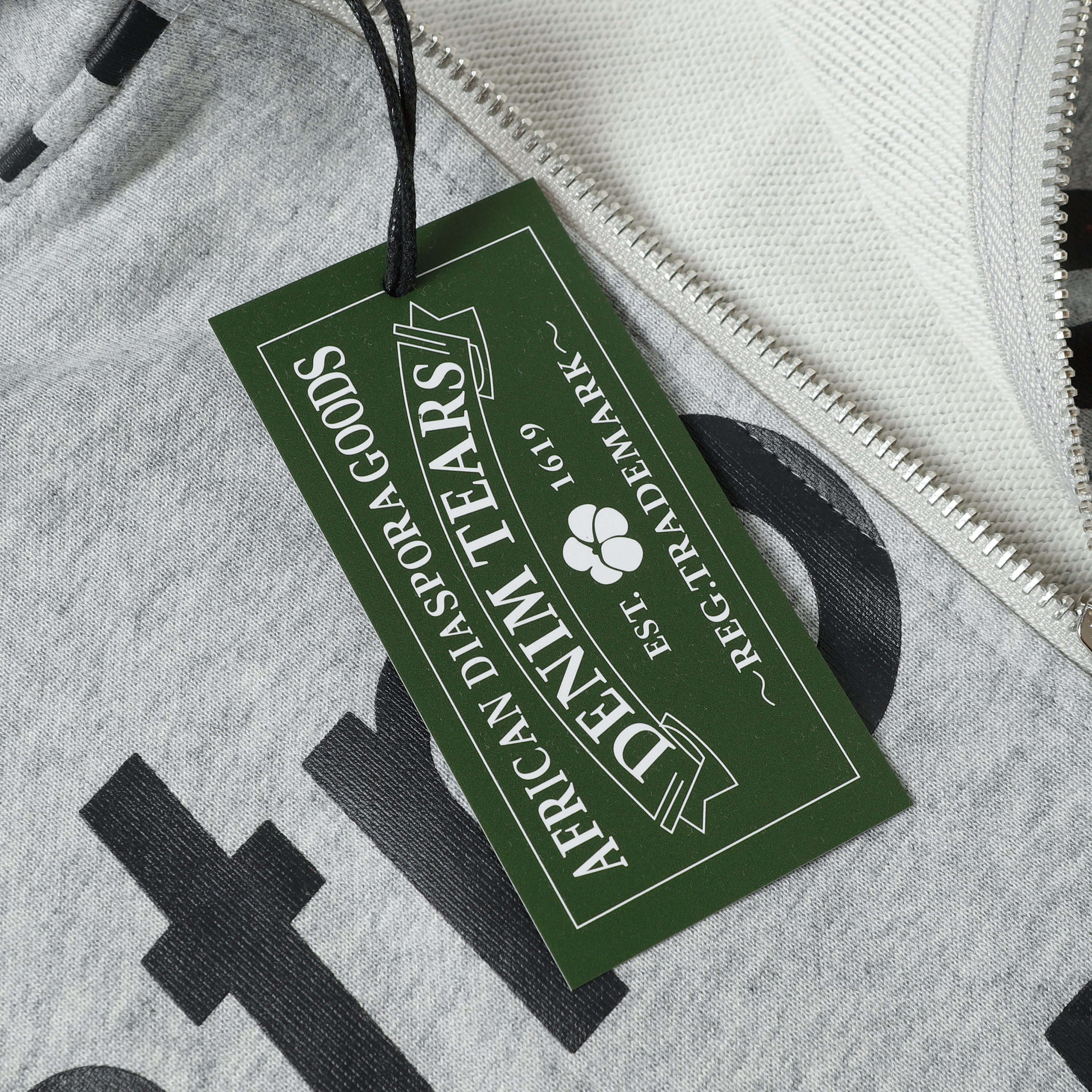 Denim Tears The Cotton Wreath Zipper Hoodie Jacket YL#6666 Grey