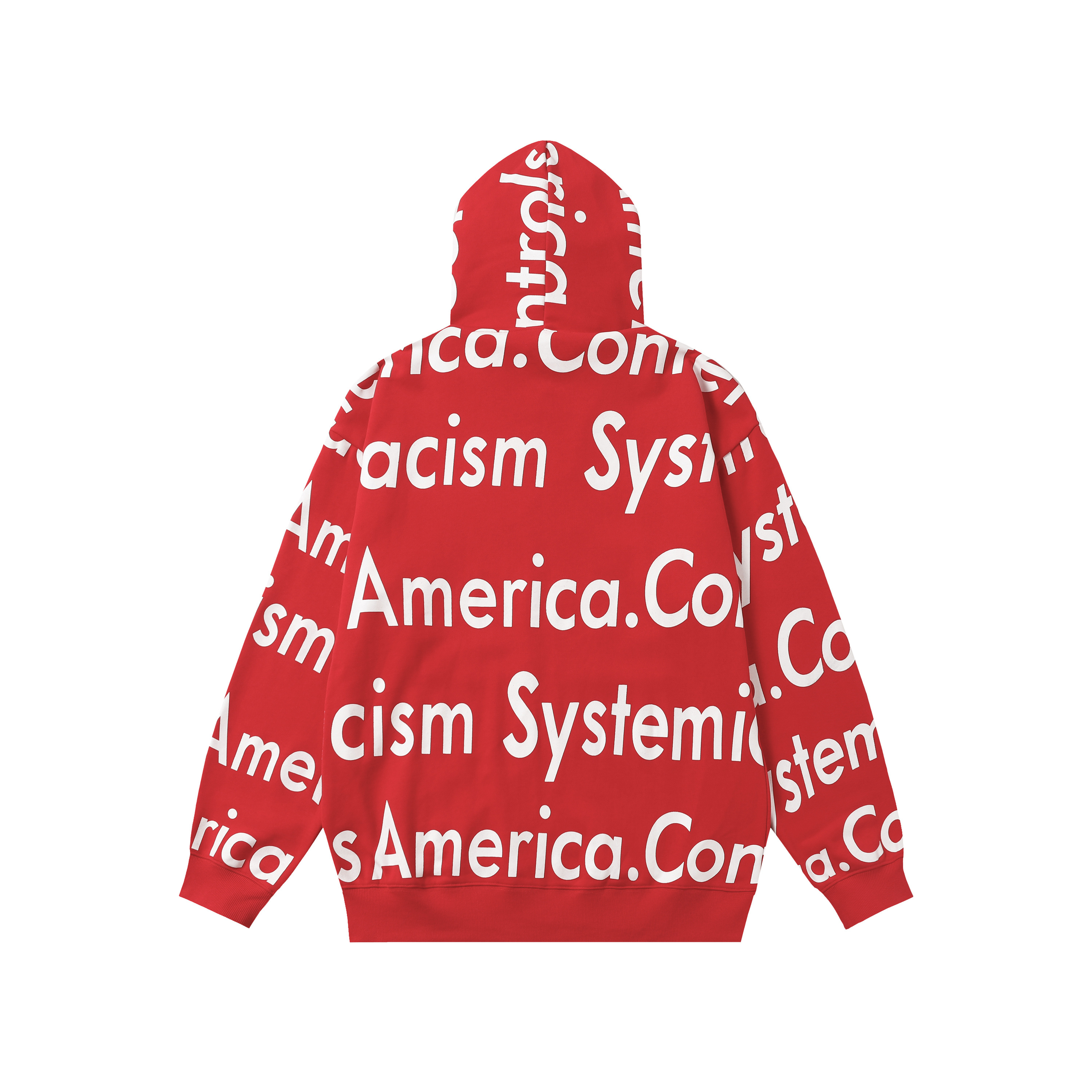 Denim Tears The Cotton Wreath Zipper Hoodie Jacket YL#6666 Red