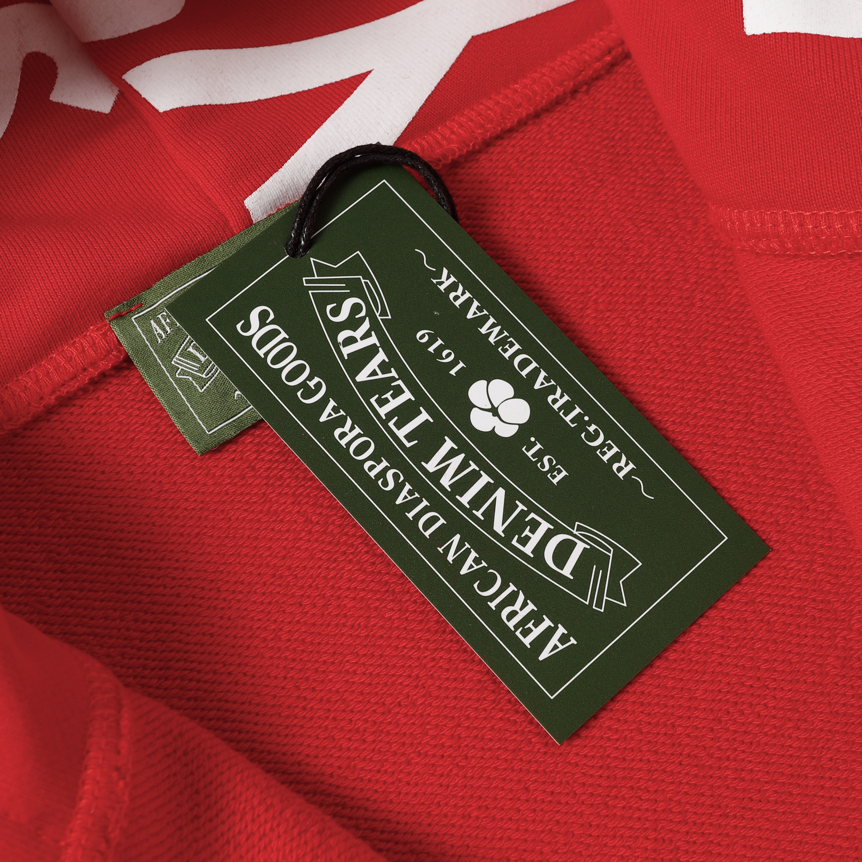 Denim Tears The Cotton Wreath Zipper Hoodie Jacket YL#6666 Red