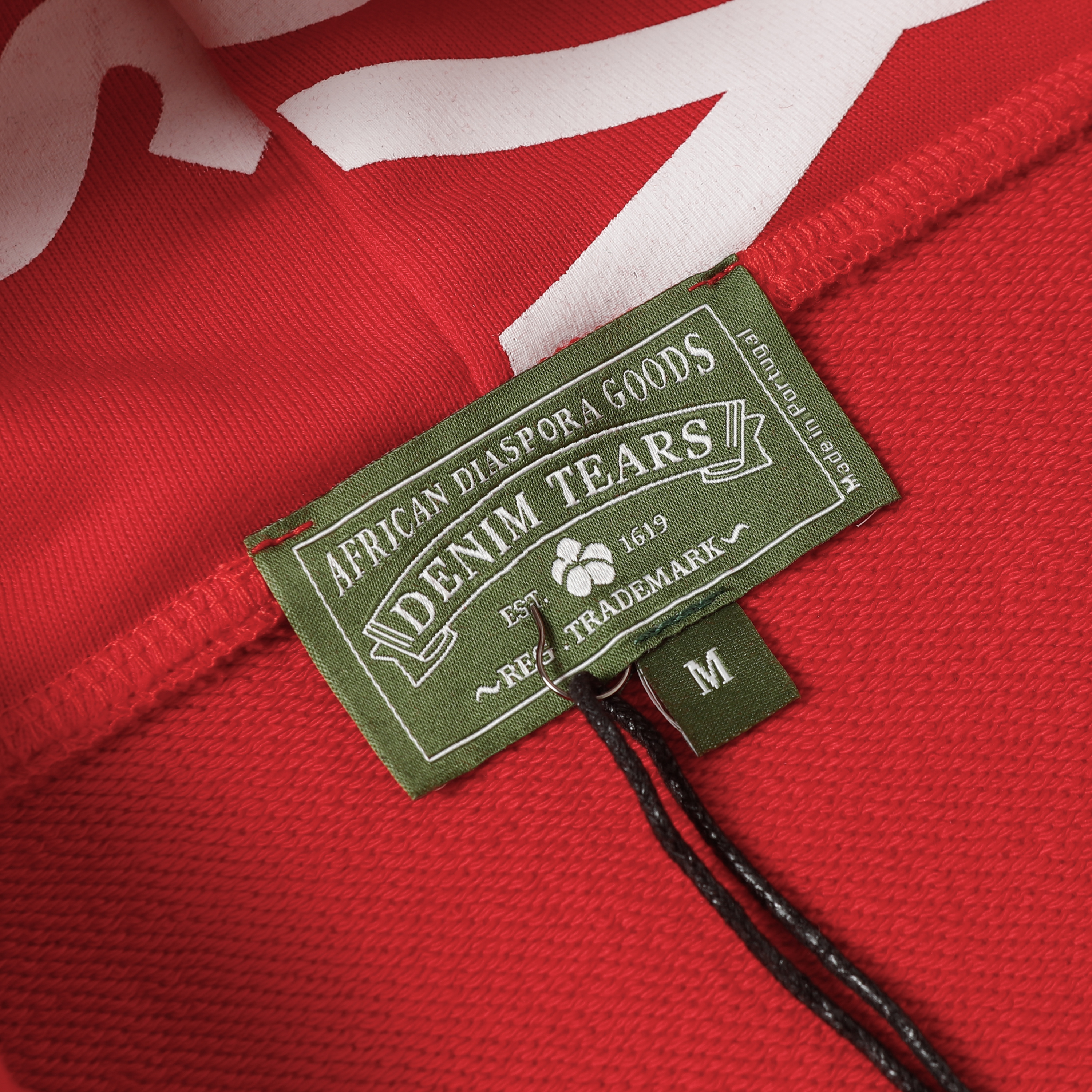 Denim Tears The Cotton Wreath Zipper Hoodie Jacket YL#6666 Red