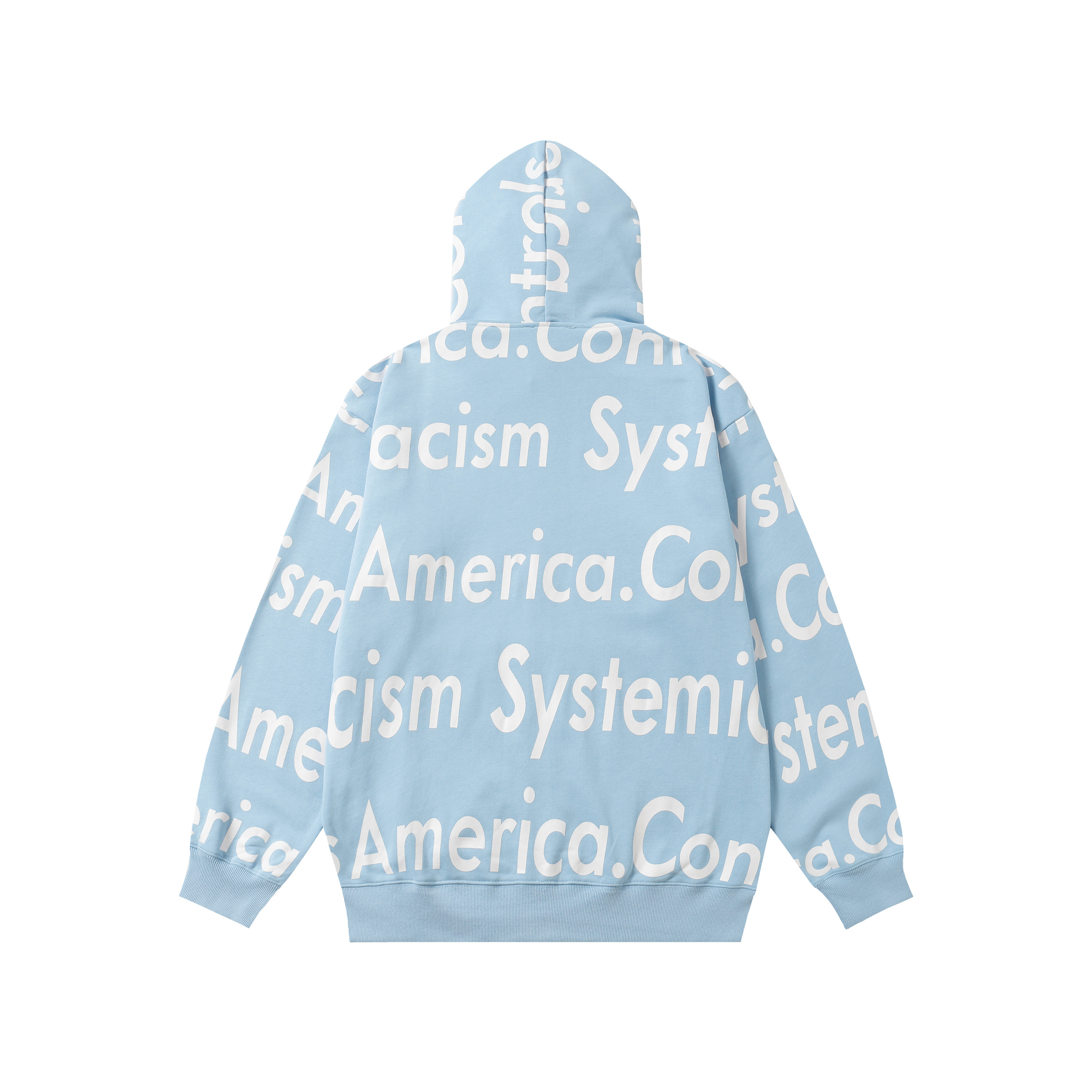 Denim Tears The Cotton Wreath Zipper Hoodie Jacket YL#6666 Sky Blue