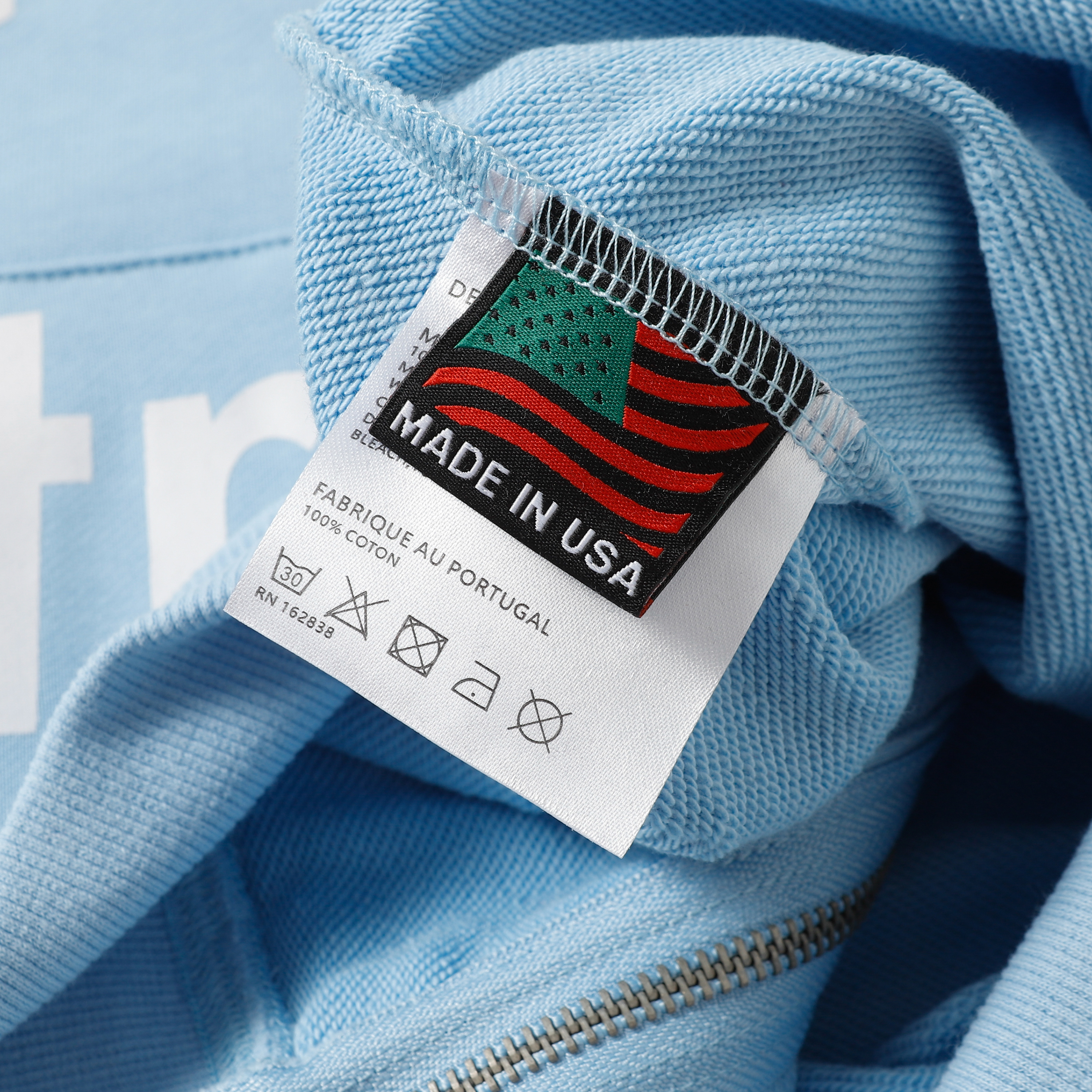 Denim Tears The Cotton Wreath Zipper Hoodie Jacket YL#6666 Sky Blue