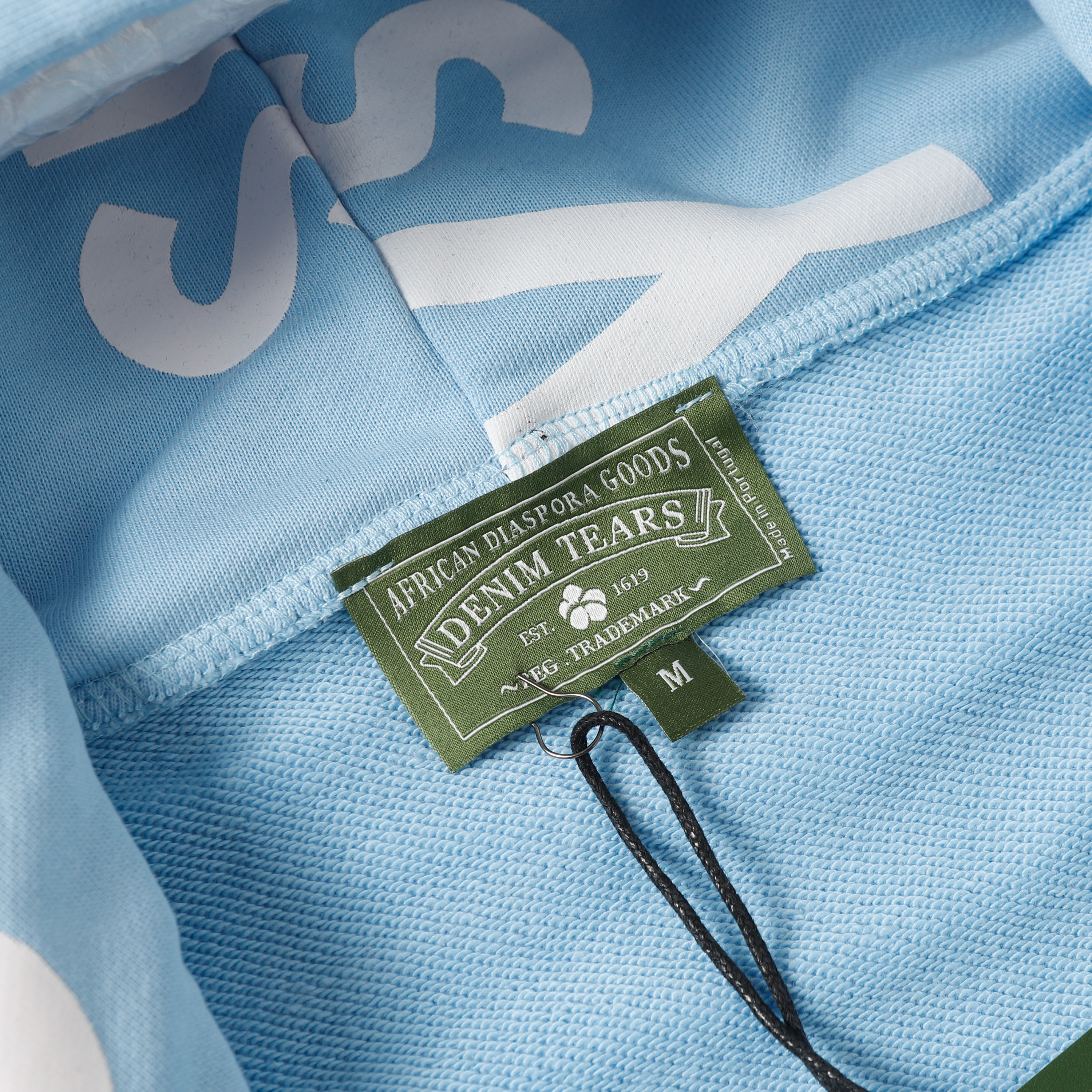 Denim Tears The Cotton Wreath Zipper Hoodie Jacket YL#6666 Sky Blue