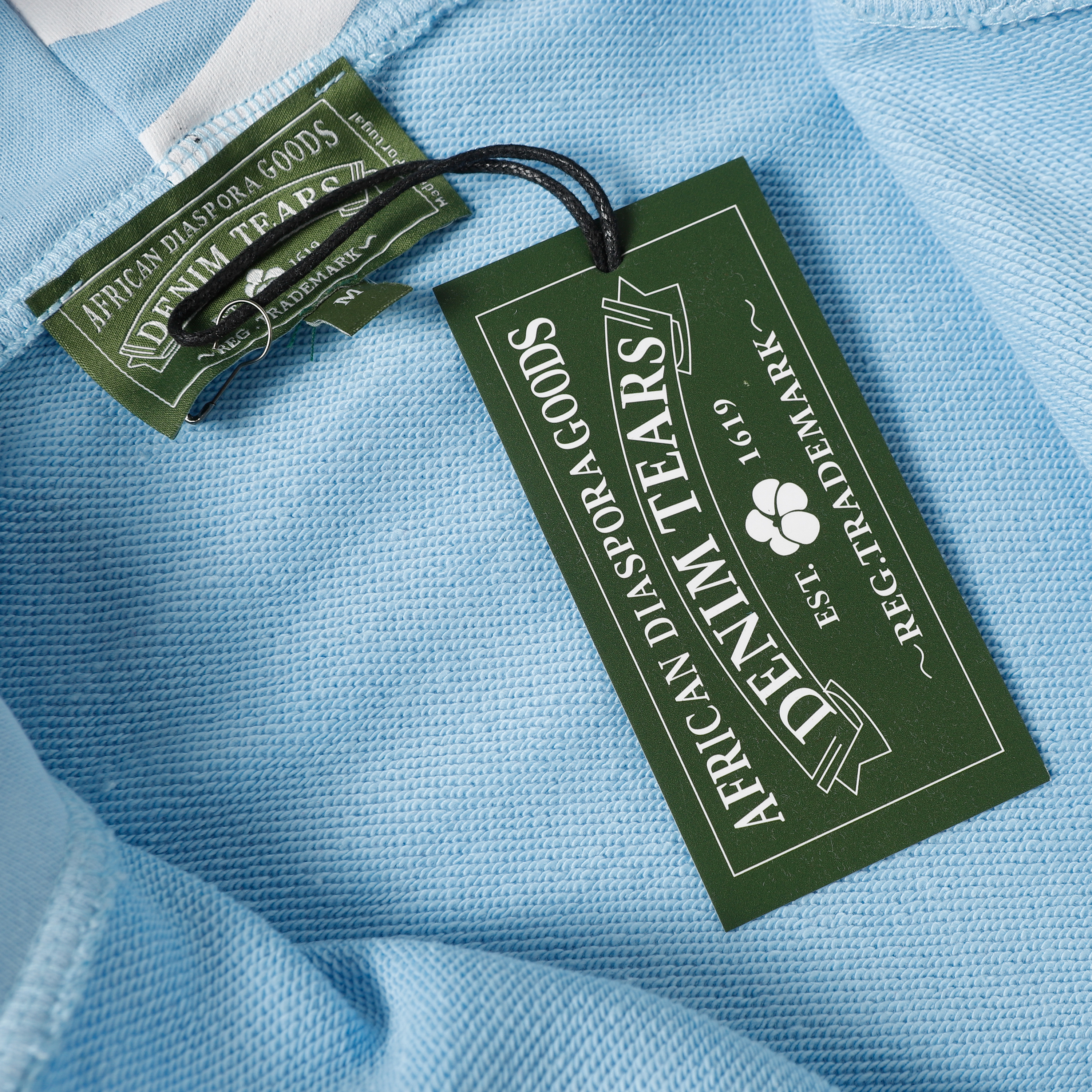 Denim Tears The Cotton Wreath Zipper Hoodie Jacket YL#6666 Sky Blue