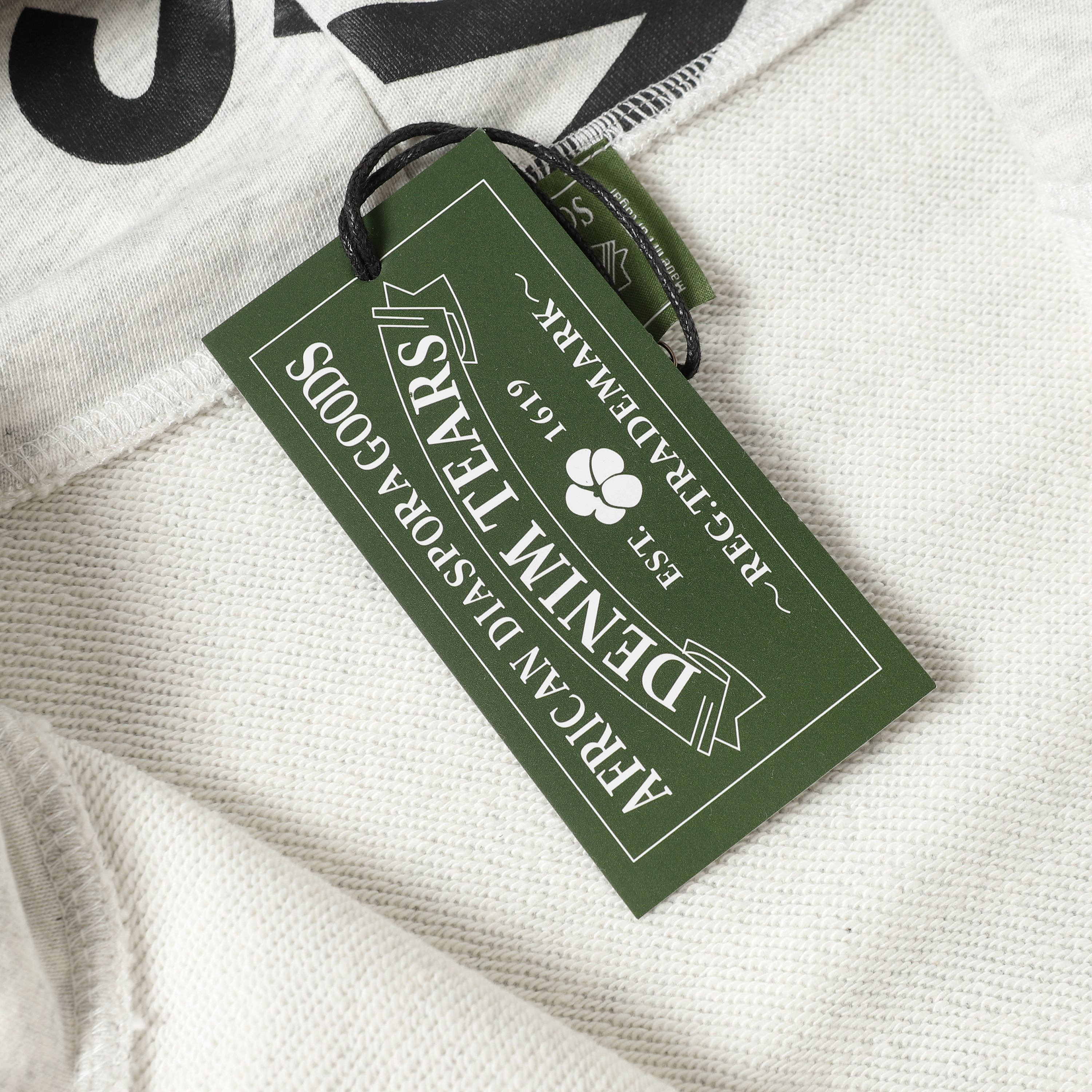 Denim Tears The Cotton Wreath Zipper Hoodie Jacket YL#6666 White Flower Ash