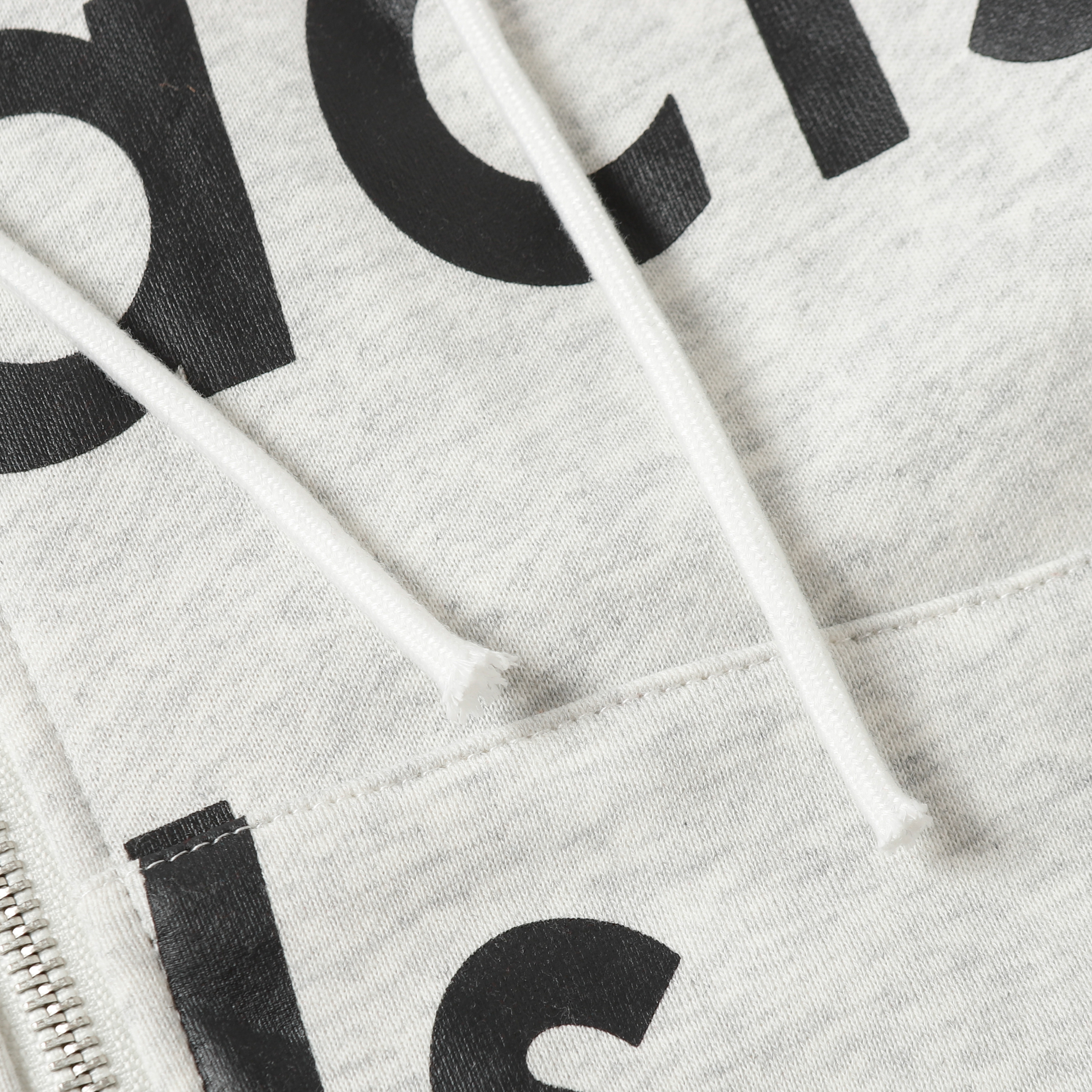 Denim Tears The Cotton Wreath Zipper Hoodie Jacket YL#6666 White Flower Ash