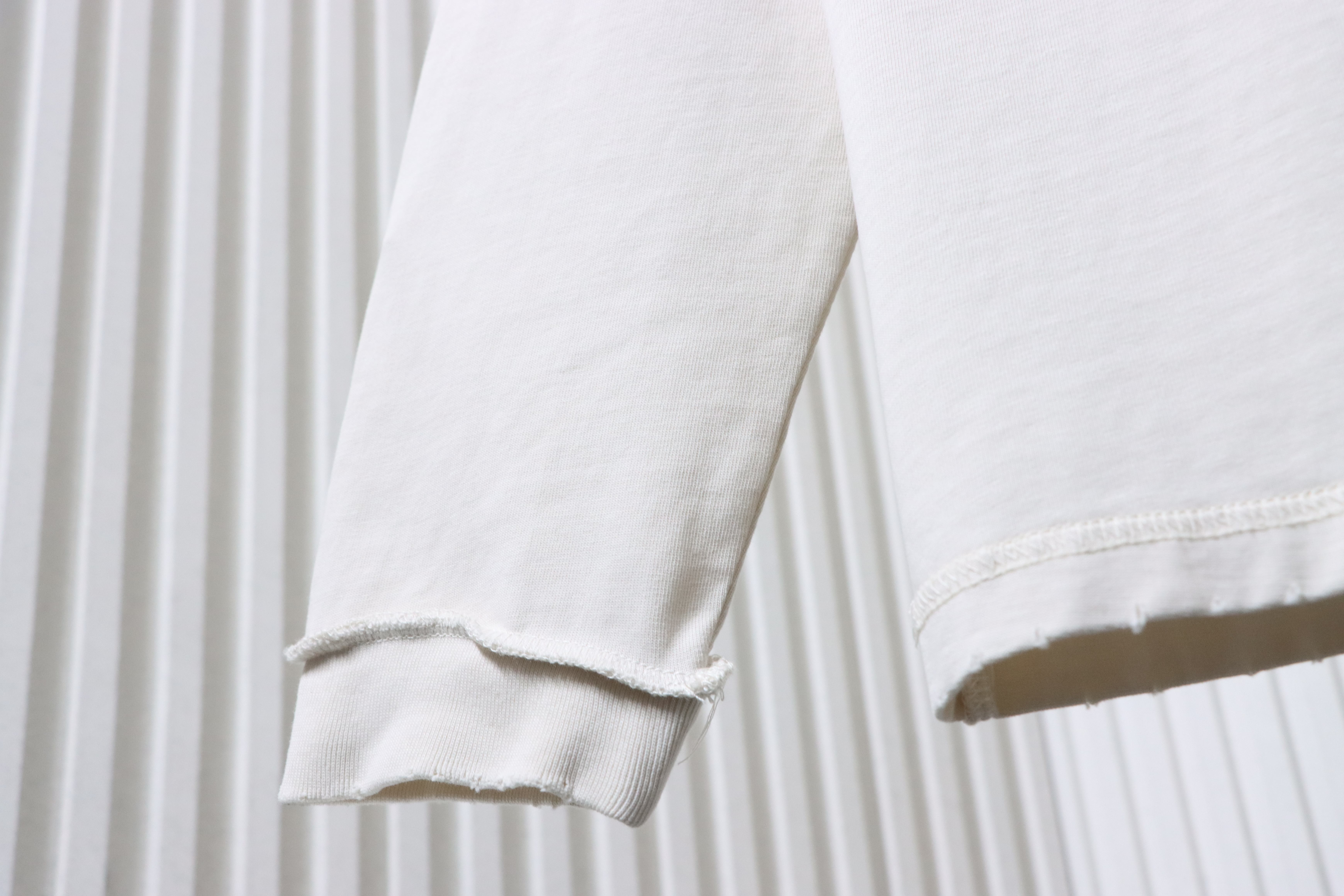 False Perception Barrage slogans washed Long Sleeves YL#190 White