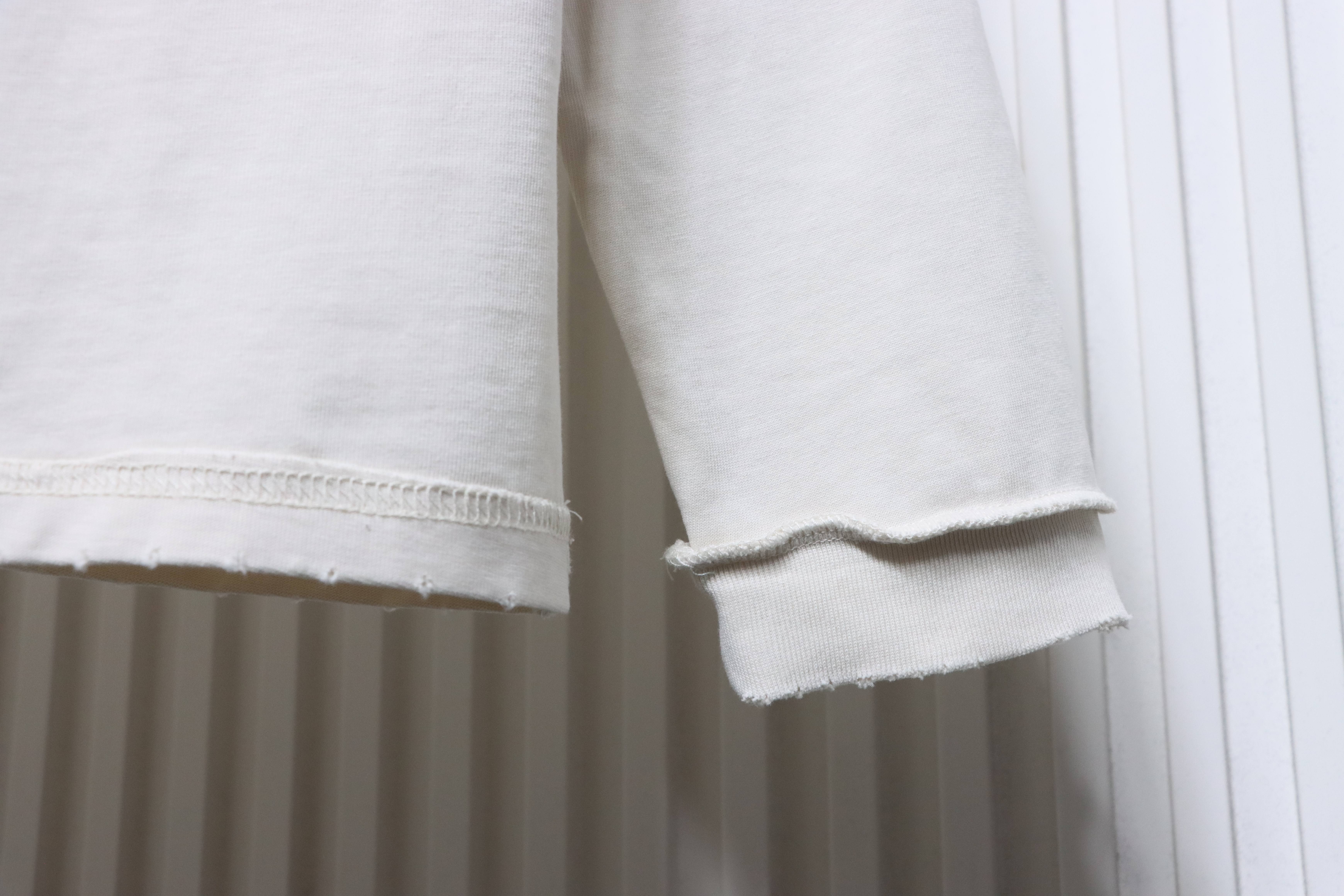 False Perception Barrage slogans washed Long Sleeves YL#190 White