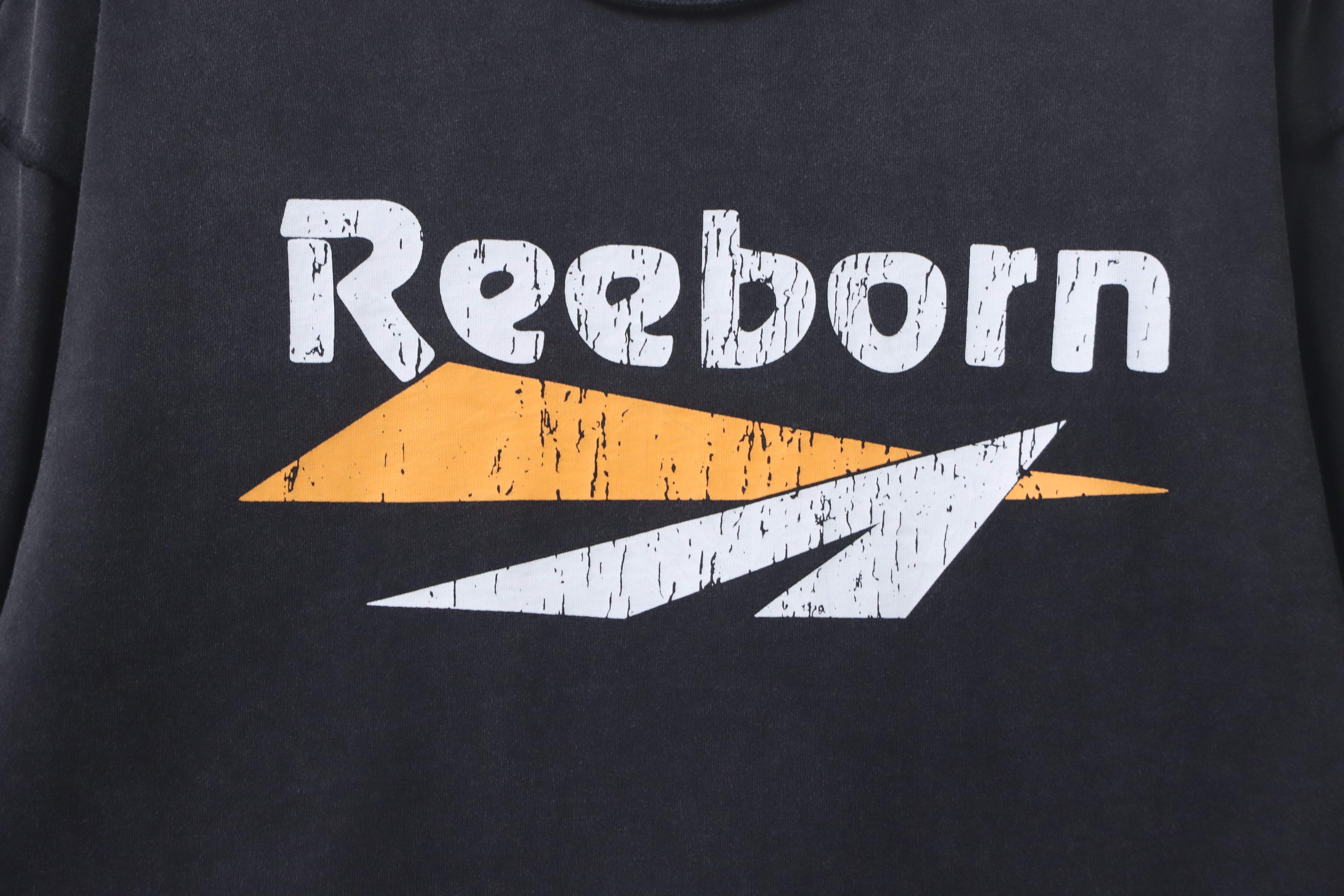 False Perception Barrage slogans washed Long Sleeves YL#190 Black