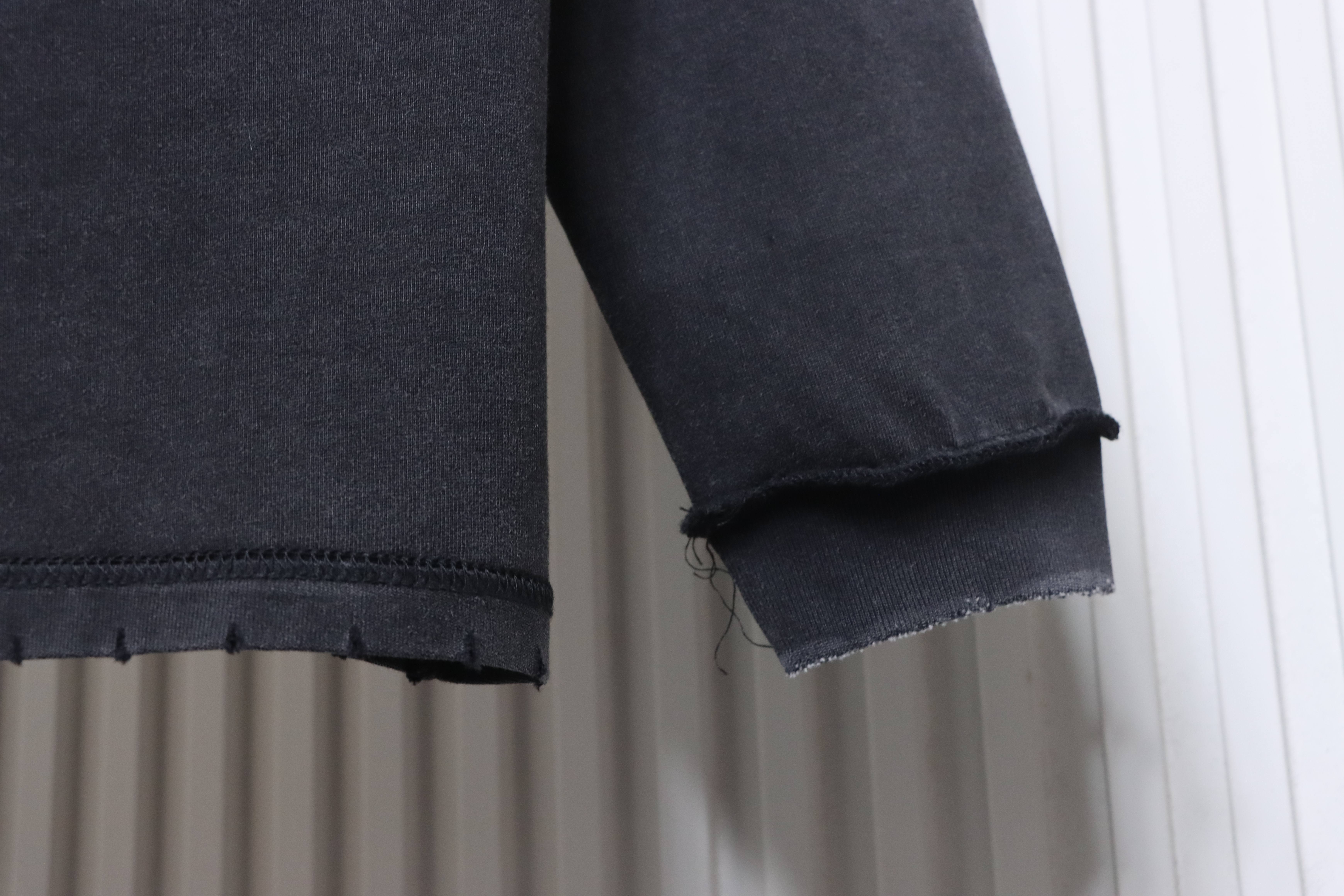 False Perception Barrage slogans washed Long Sleeves YL#190 Black