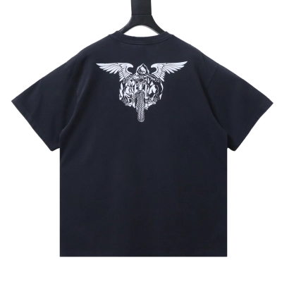 Saint Michael Distressed Motorcycle Style T-Shirt YL#170 Black 02