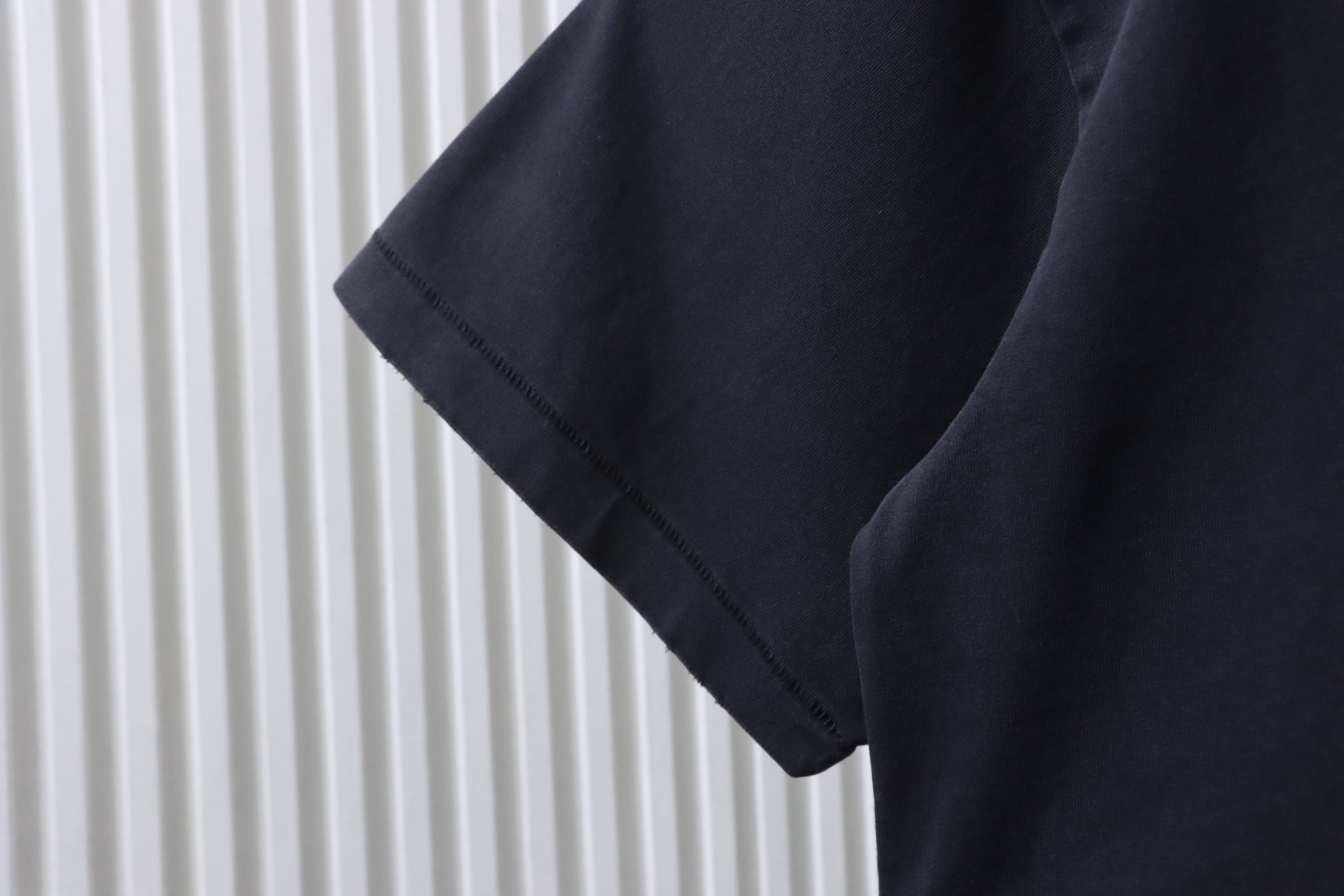 Saint Michael Distressed Motorcycle Style T-Shirt YL#170 Black