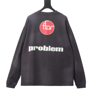 Saint Michael Distressed Tie-Dye Long Sleeve YL #190 Black Brown 02