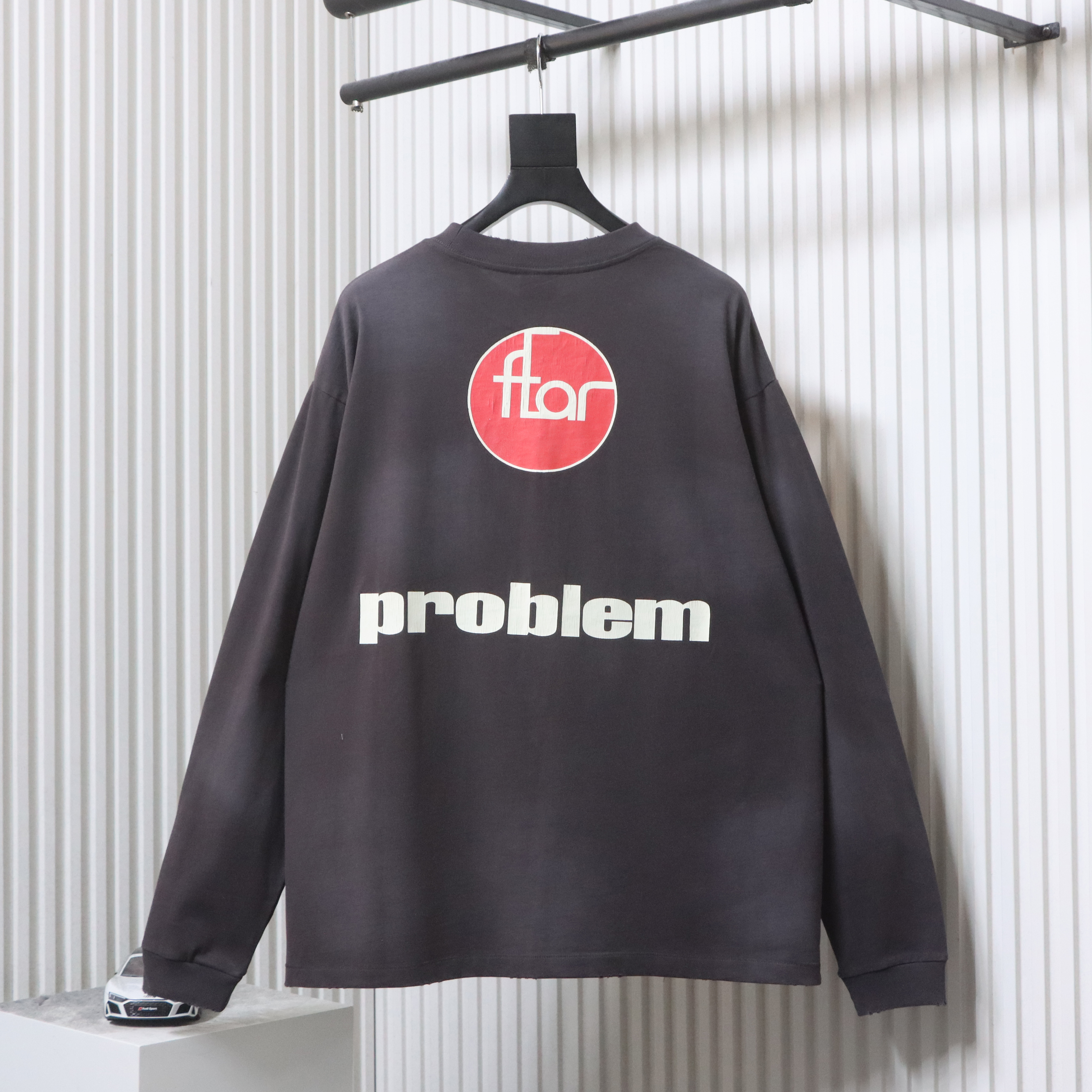 Saint Michael Distressed Tie-Dye Long Sleeve YL #190 Black Brown