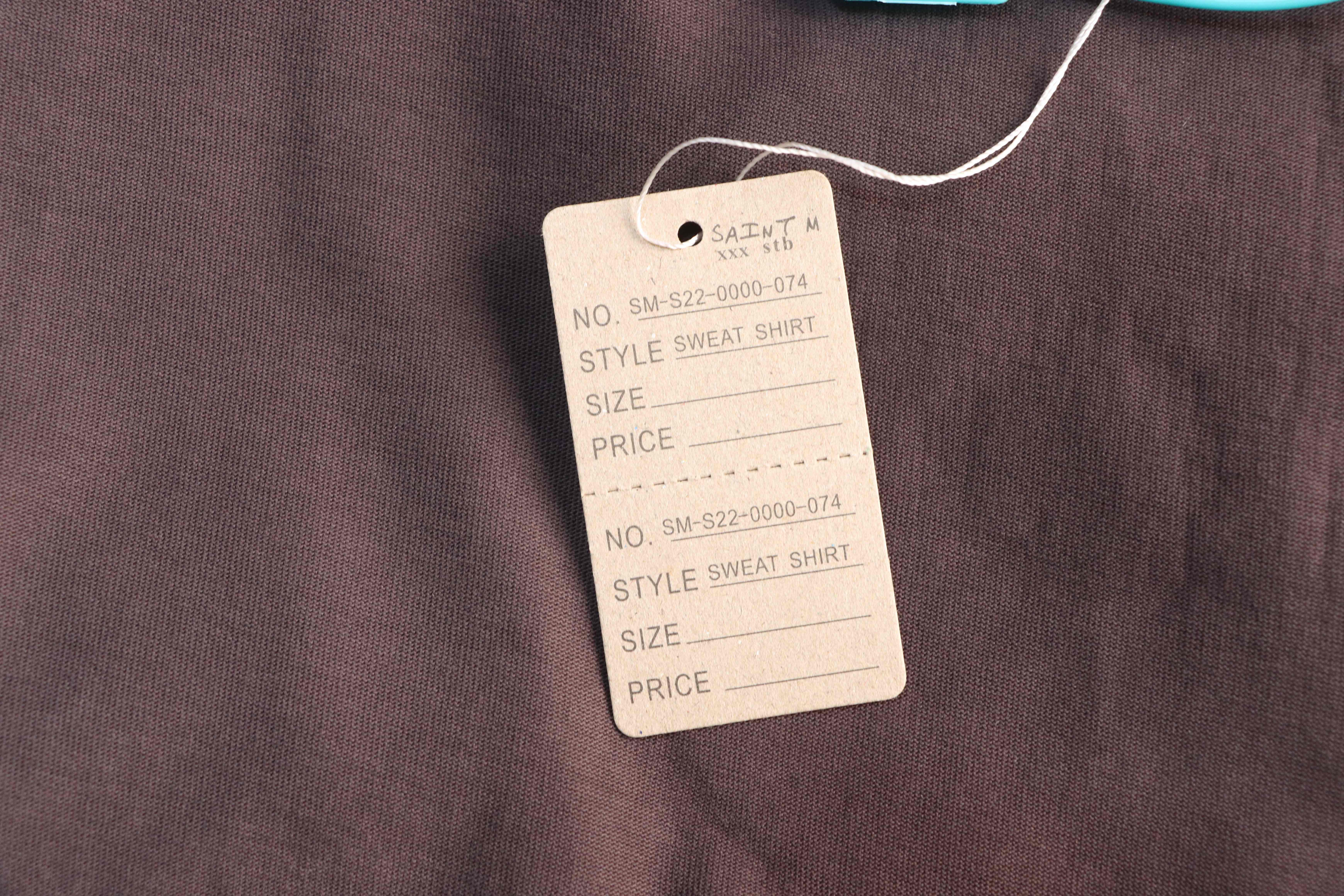 Saint Michael Distressed Tie-Dye Long Sleeve YL #190 Black Brown