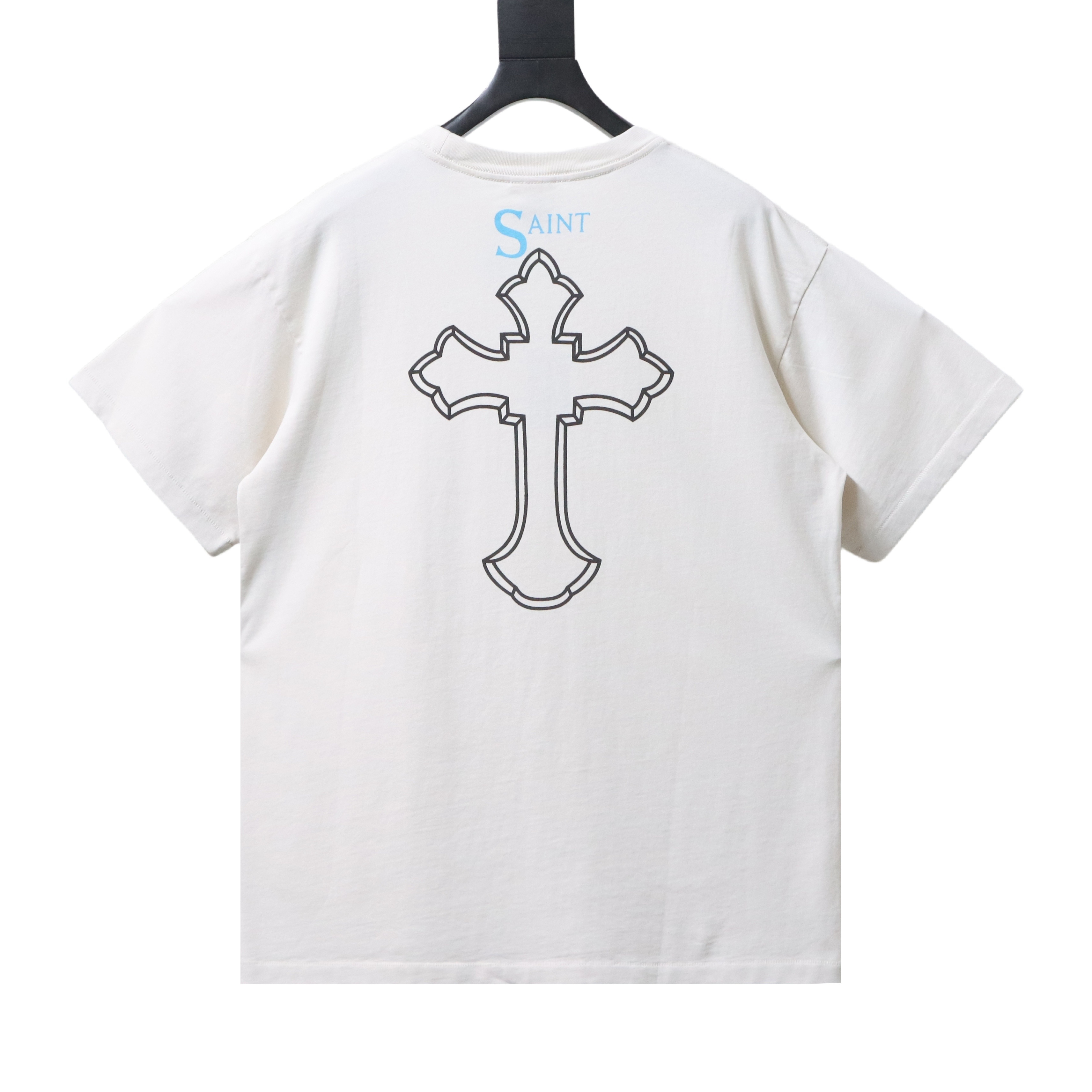 Saint Michael 25ss 2PAC Cross Portrait Print T-shirt YL#150 White