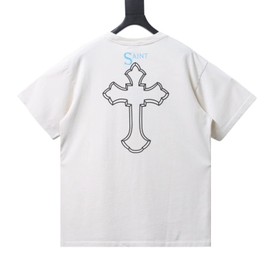 Saint Michael 25ss 2PAC Cross Portrait Print T-shirt YL#150 White 02