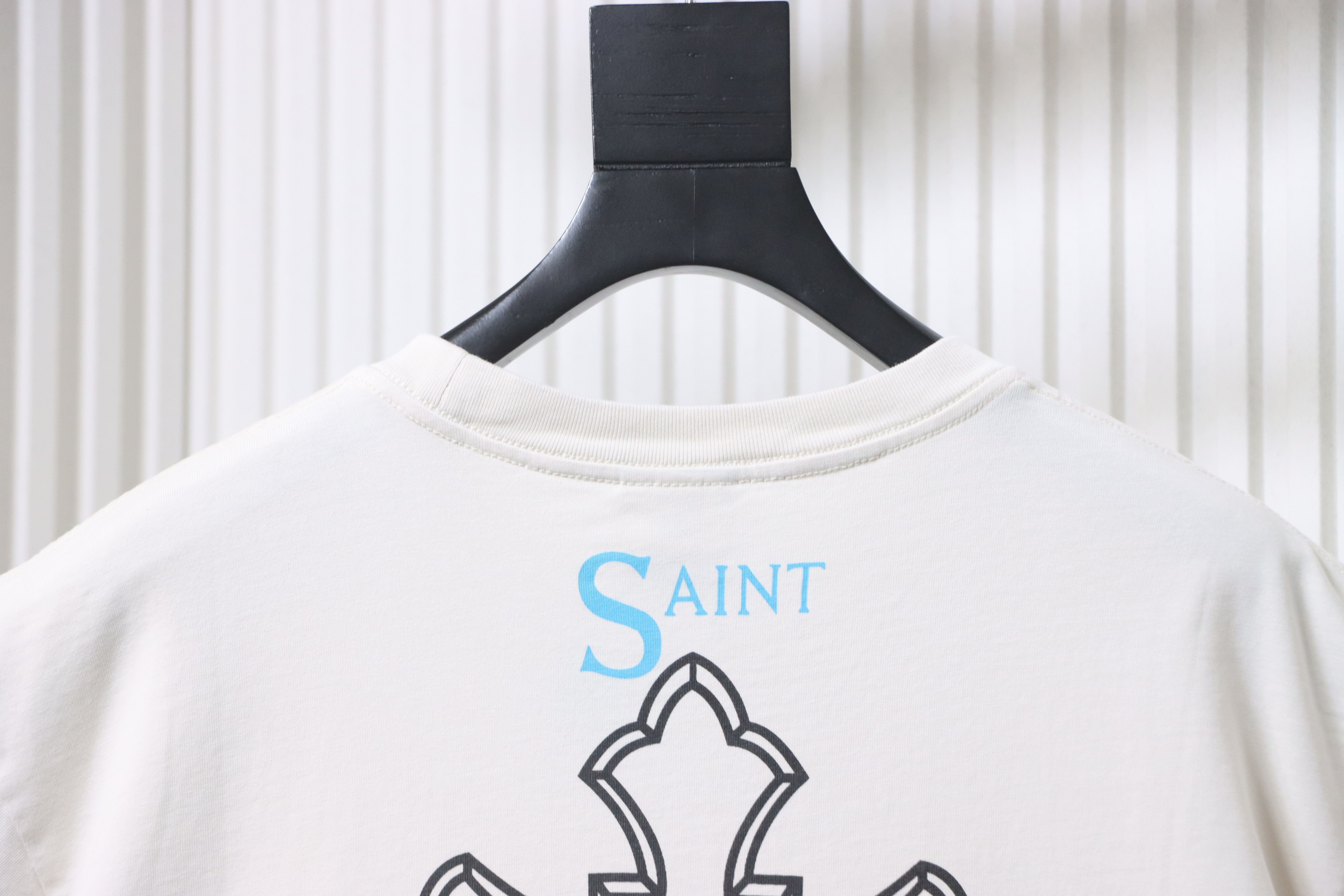 Saint Michael 25ss 2PAC Cross Portrait Print T-shirt YL#150 White