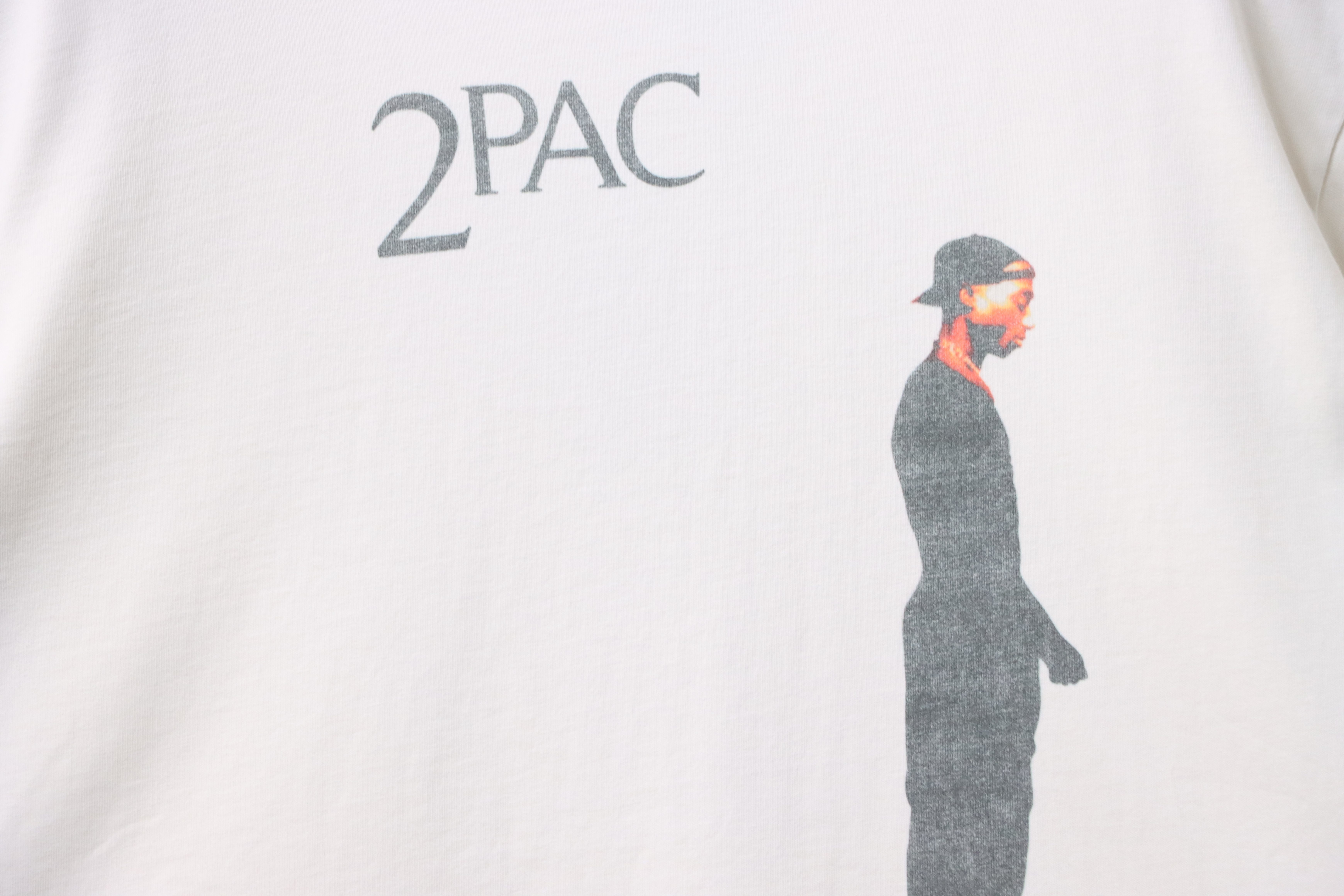 Saint Michael 25ss 2PAC Cross Portrait Print T-shirt YL#150 White