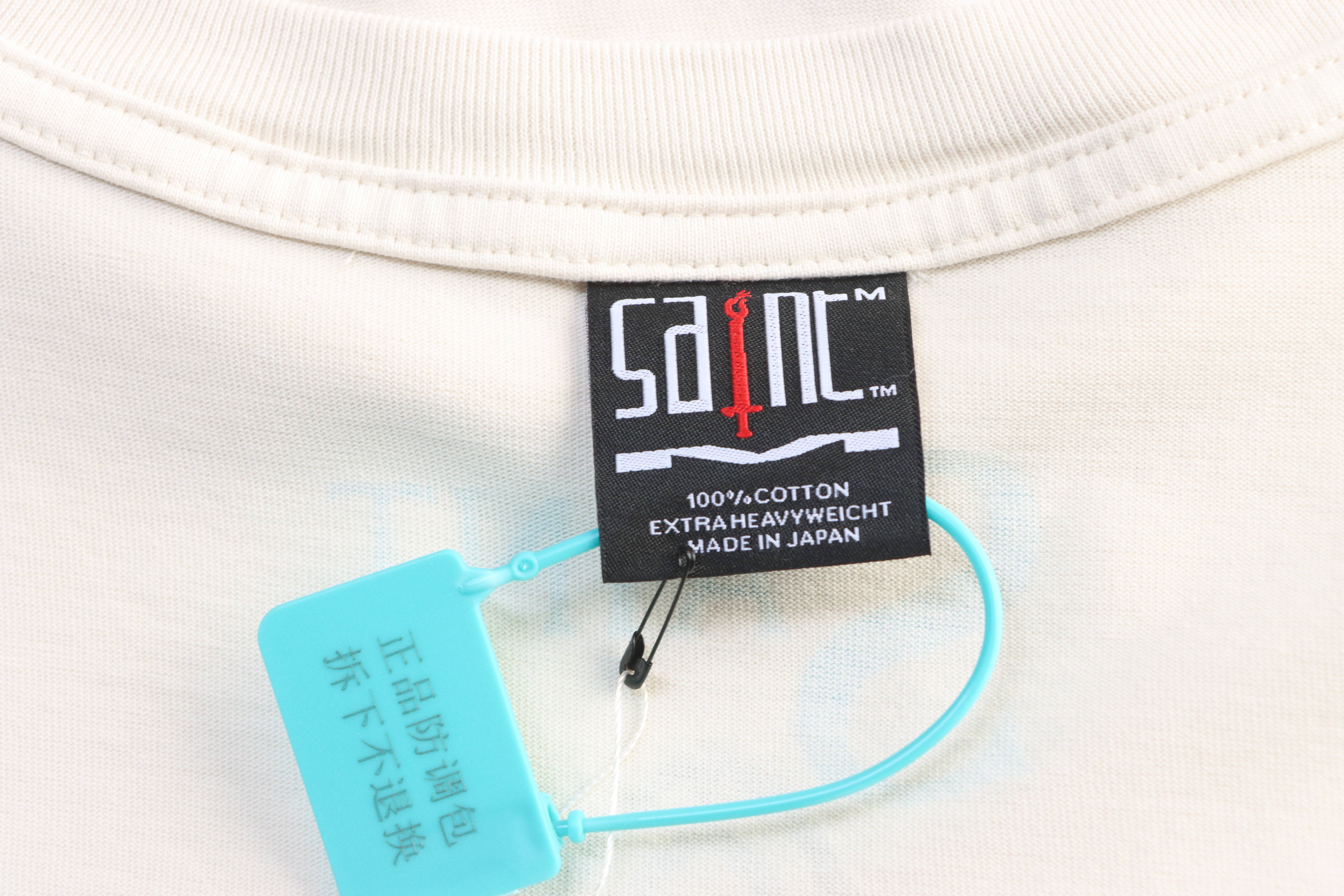 Saint Michael 25ss 2PAC Cross Portrait Print T-shirt YL#150 White