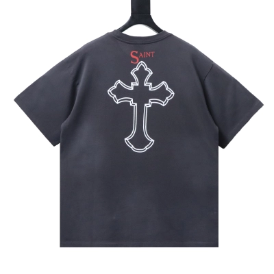 Saint Michael 2pac Face Print T-shirt YL#170 Black 02